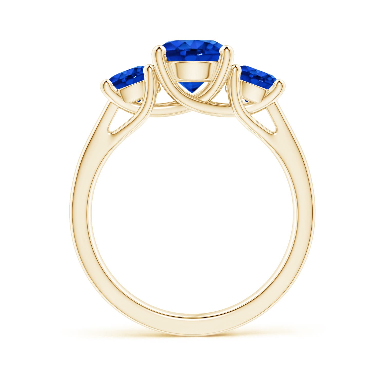 AAAA - Blue Sapphire / 2.5 CT / 14 KT Yellow Gold