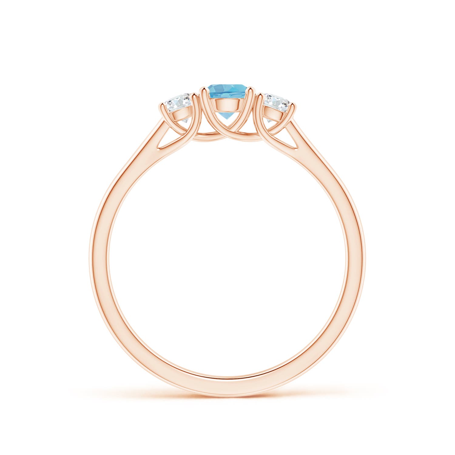 A - Swiss Blue Topaz / 0.53 CT / 14 KT Rose Gold