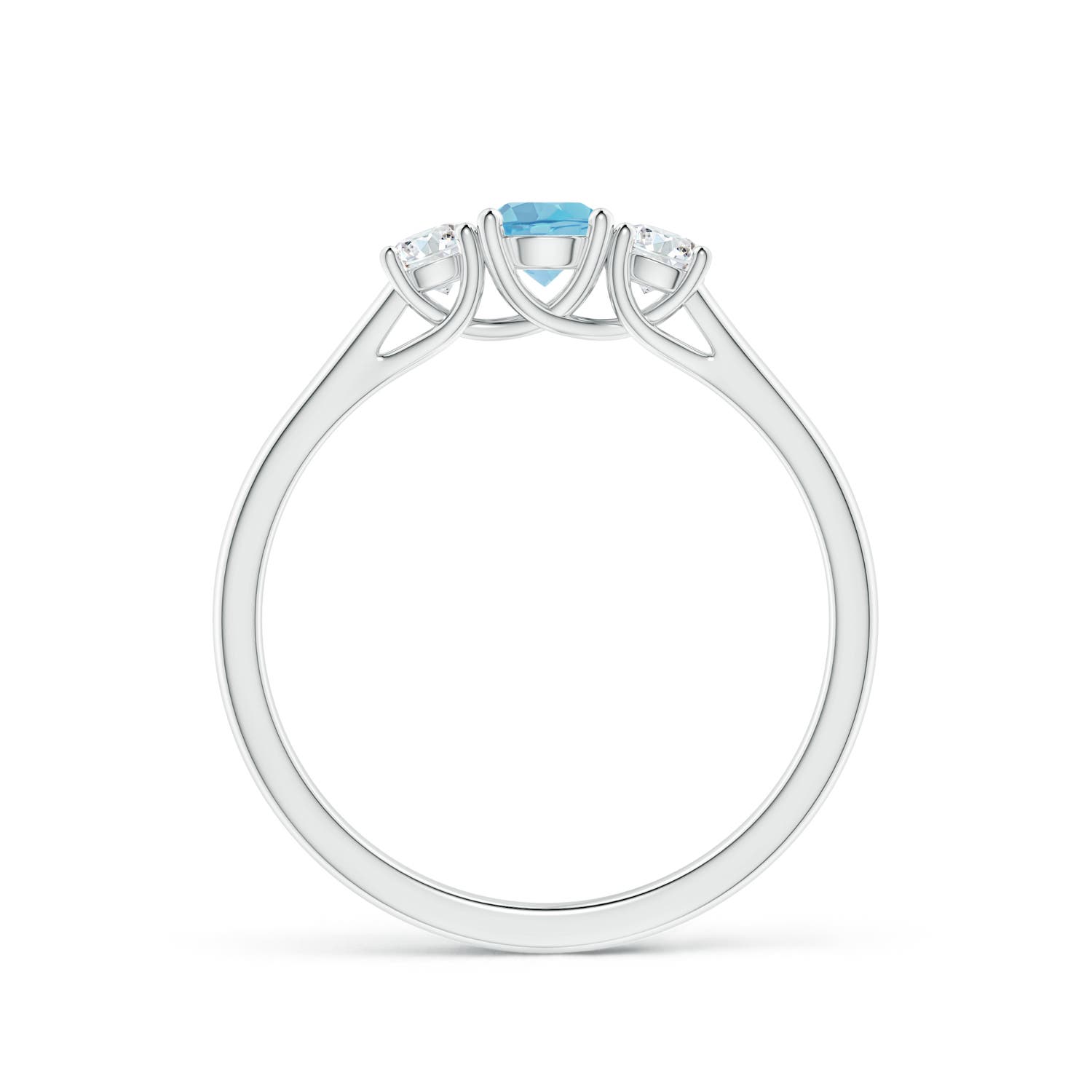 A - Swiss Blue Topaz / 0.53 CT / 14 KT White Gold