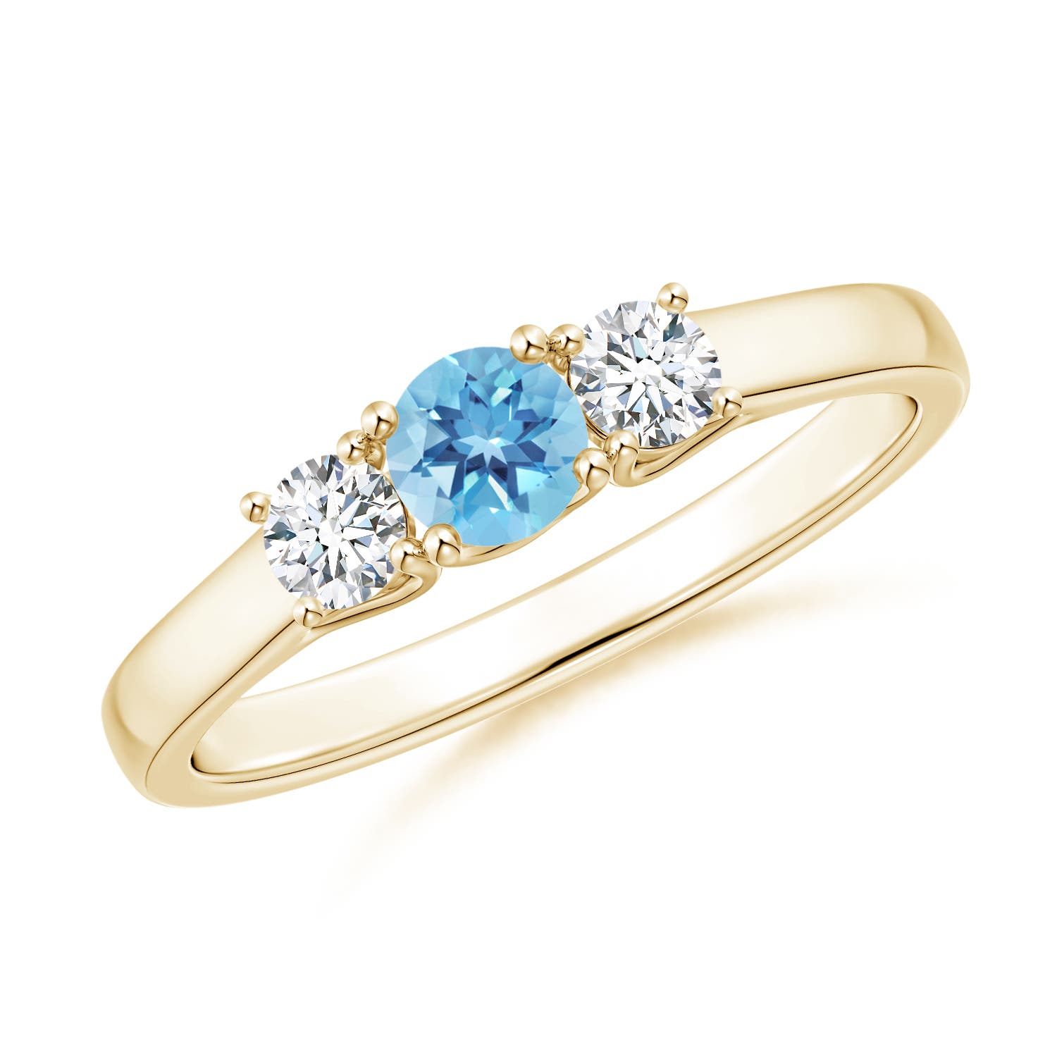 A - Swiss Blue Topaz / 0.53 CT / 14 KT Yellow Gold