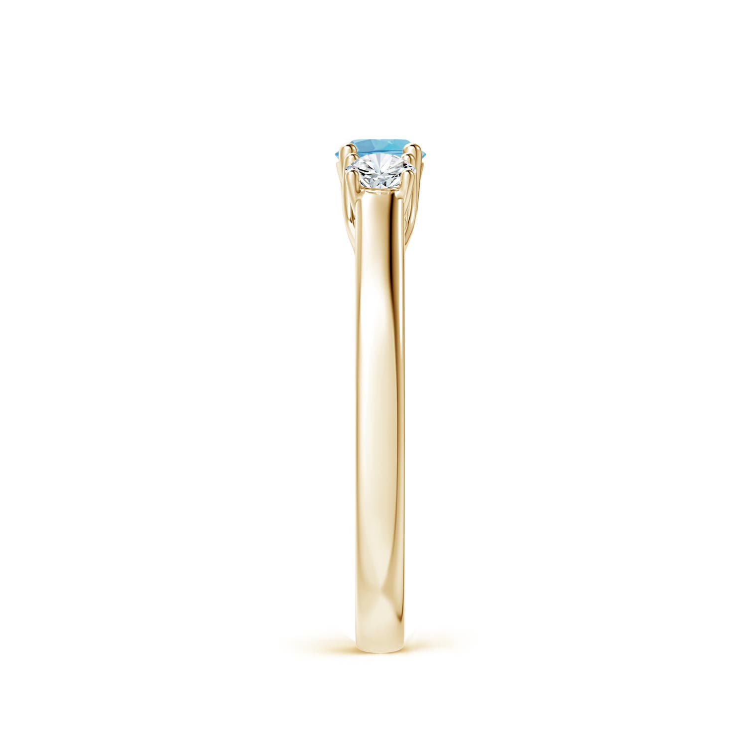 A - Swiss Blue Topaz / 0.53 CT / 14 KT Yellow Gold