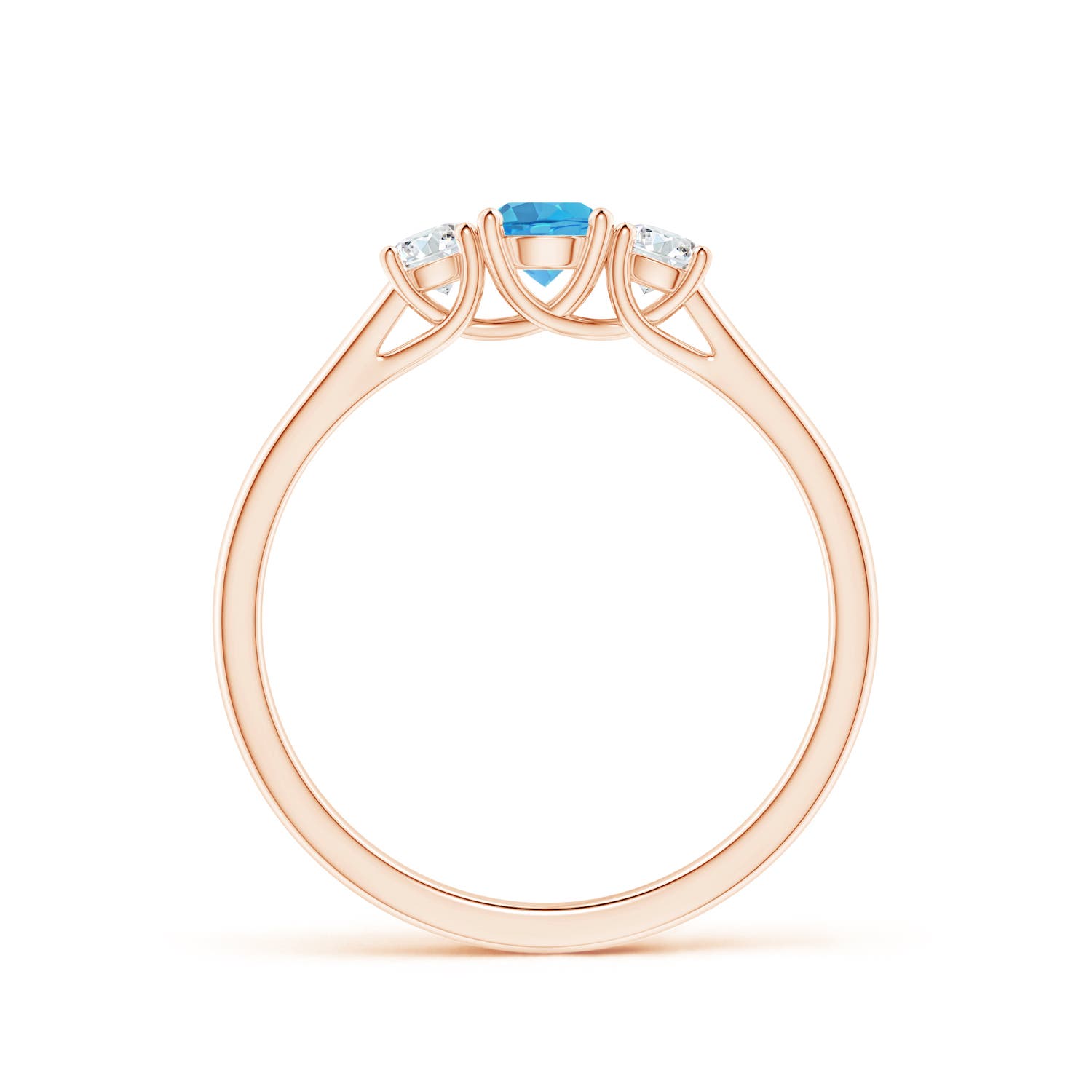 AA - Swiss Blue Topaz / 0.53 CT / 14 KT Rose Gold