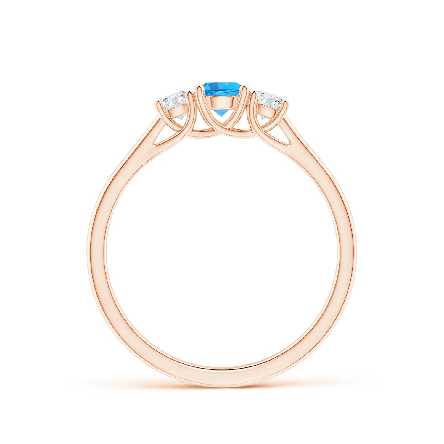 AAA - Swiss Blue Topaz / 0.53 CT / 14 KT Rose Gold