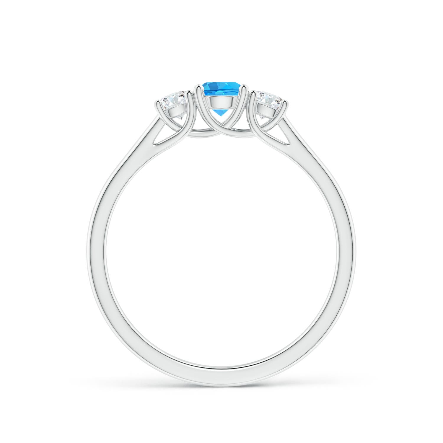 AAA - Swiss Blue Topaz / 0.53 CT / 14 KT White Gold