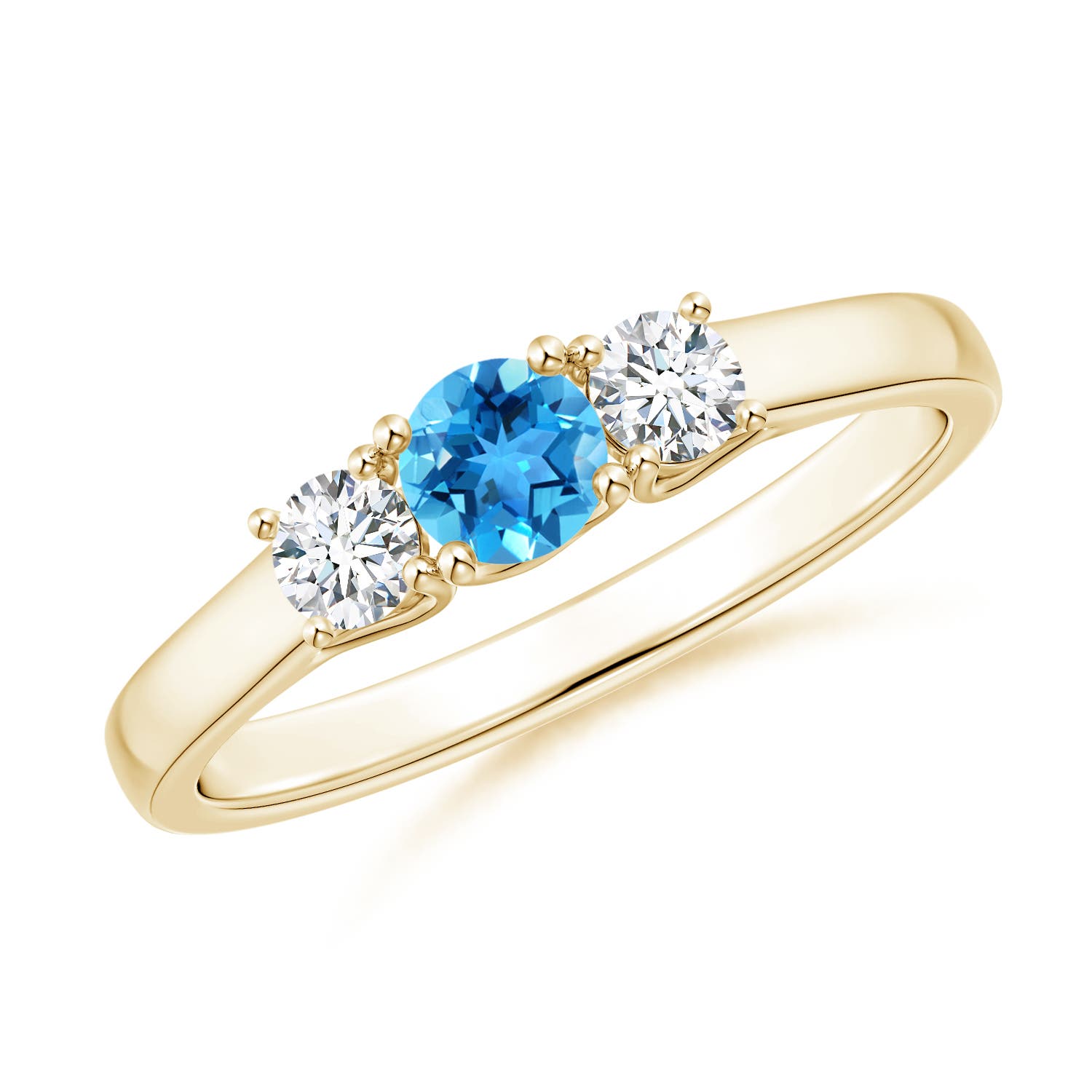 AAA - Swiss Blue Topaz / 0.53 CT / 14 KT Yellow Gold