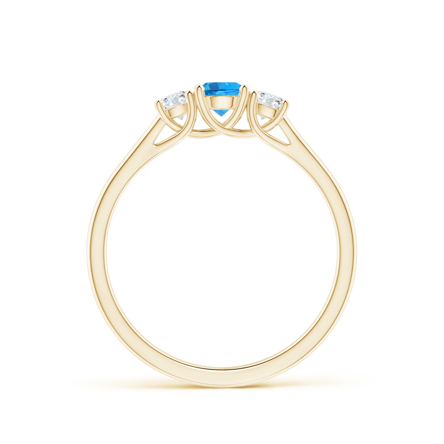 AAAA - Swiss Blue Topaz / 0.53 CT / 14 KT Yellow Gold