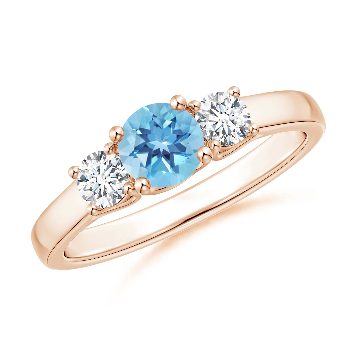 A - Swiss Blue Topaz / 0.92 CT / 14 KT Rose Gold