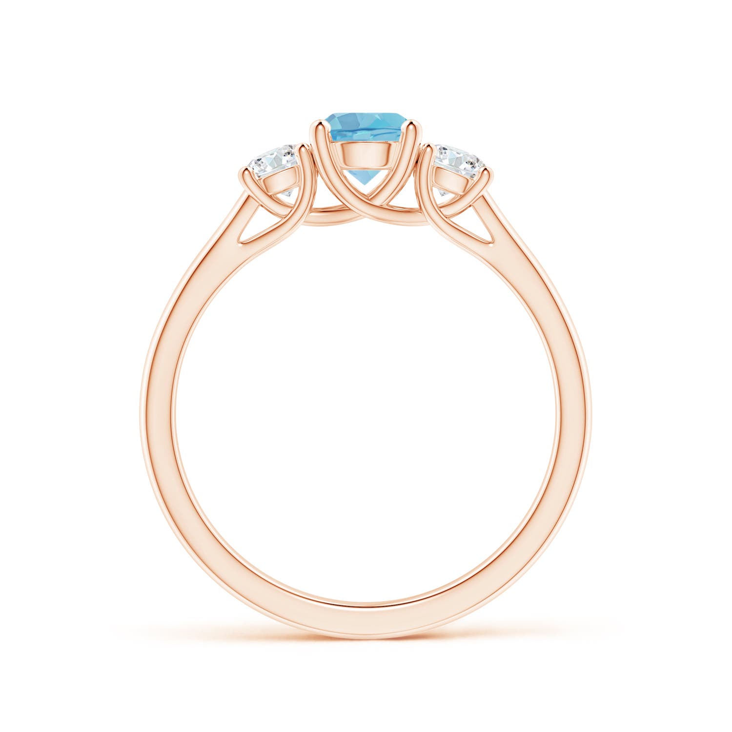 A - Swiss Blue Topaz / 0.92 CT / 14 KT Rose Gold