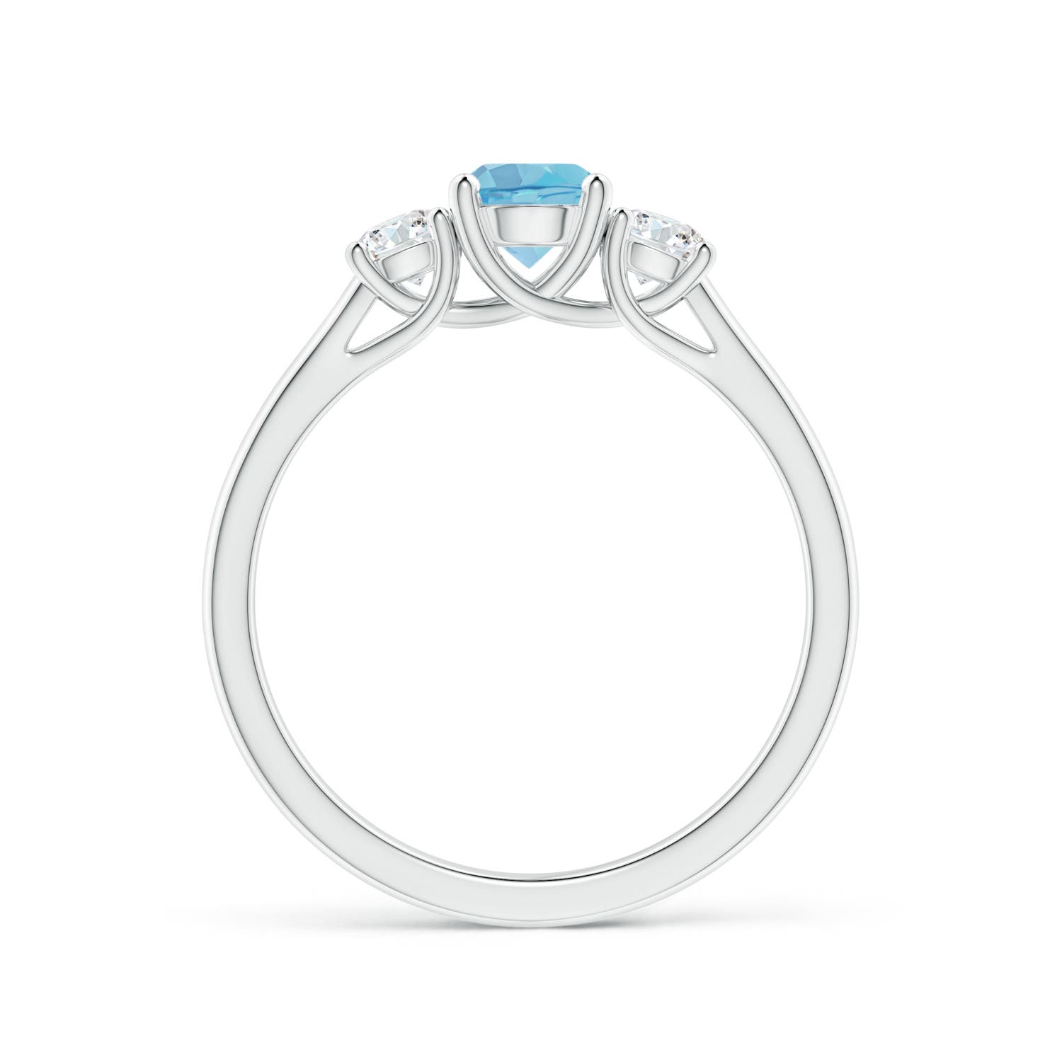 A - Swiss Blue Topaz / 0.92 CT / 14 KT White Gold