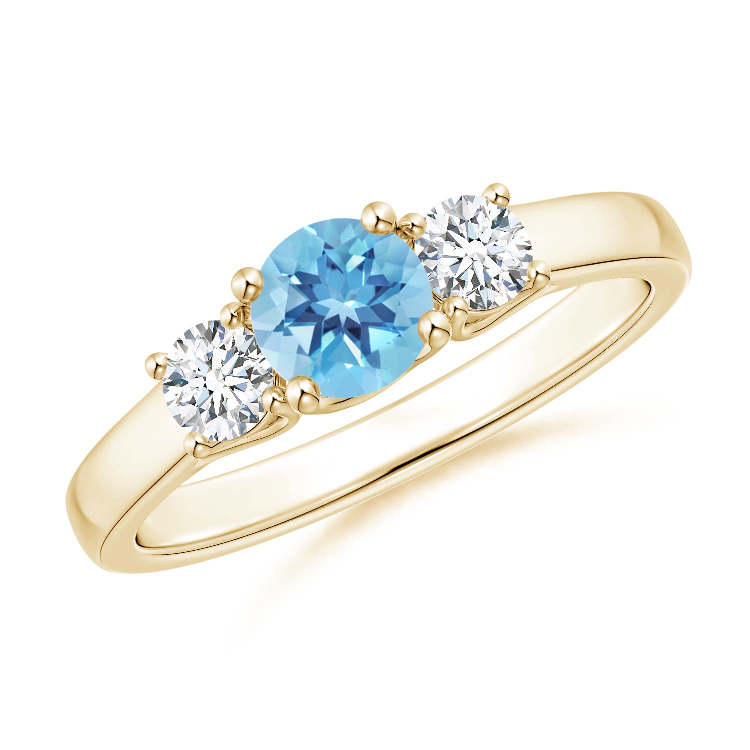 A - Swiss Blue Topaz / 0.92 CT / 14 KT Yellow Gold