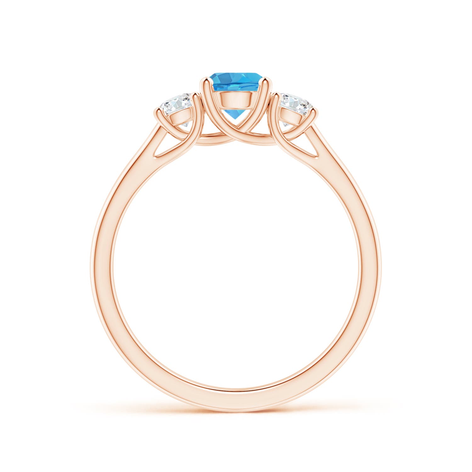 AA - Swiss Blue Topaz / 0.92 CT / 14 KT Rose Gold