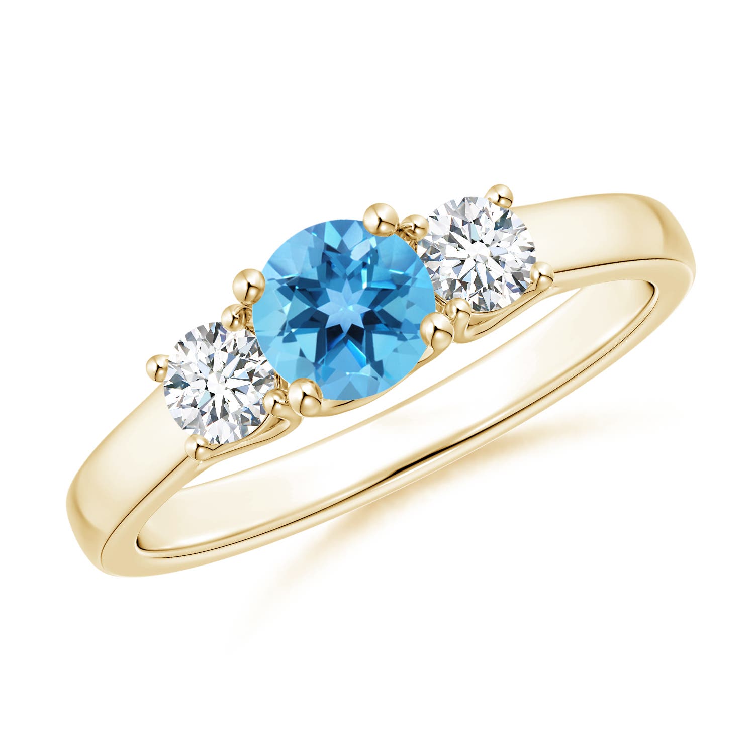 AA - Swiss Blue Topaz / 0.92 CT / 14 KT Yellow Gold