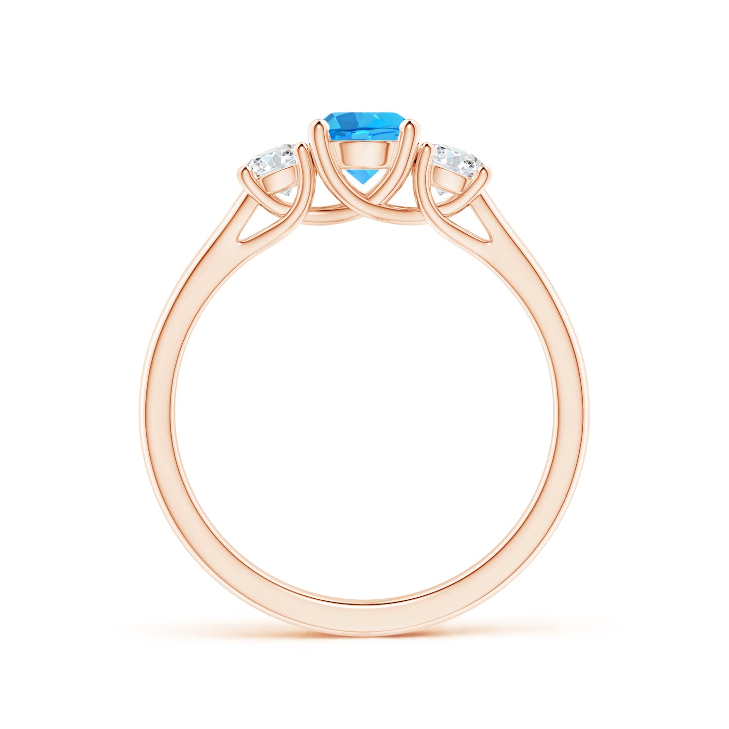 AAA - Swiss Blue Topaz / 0.92 CT / 14 KT Rose Gold