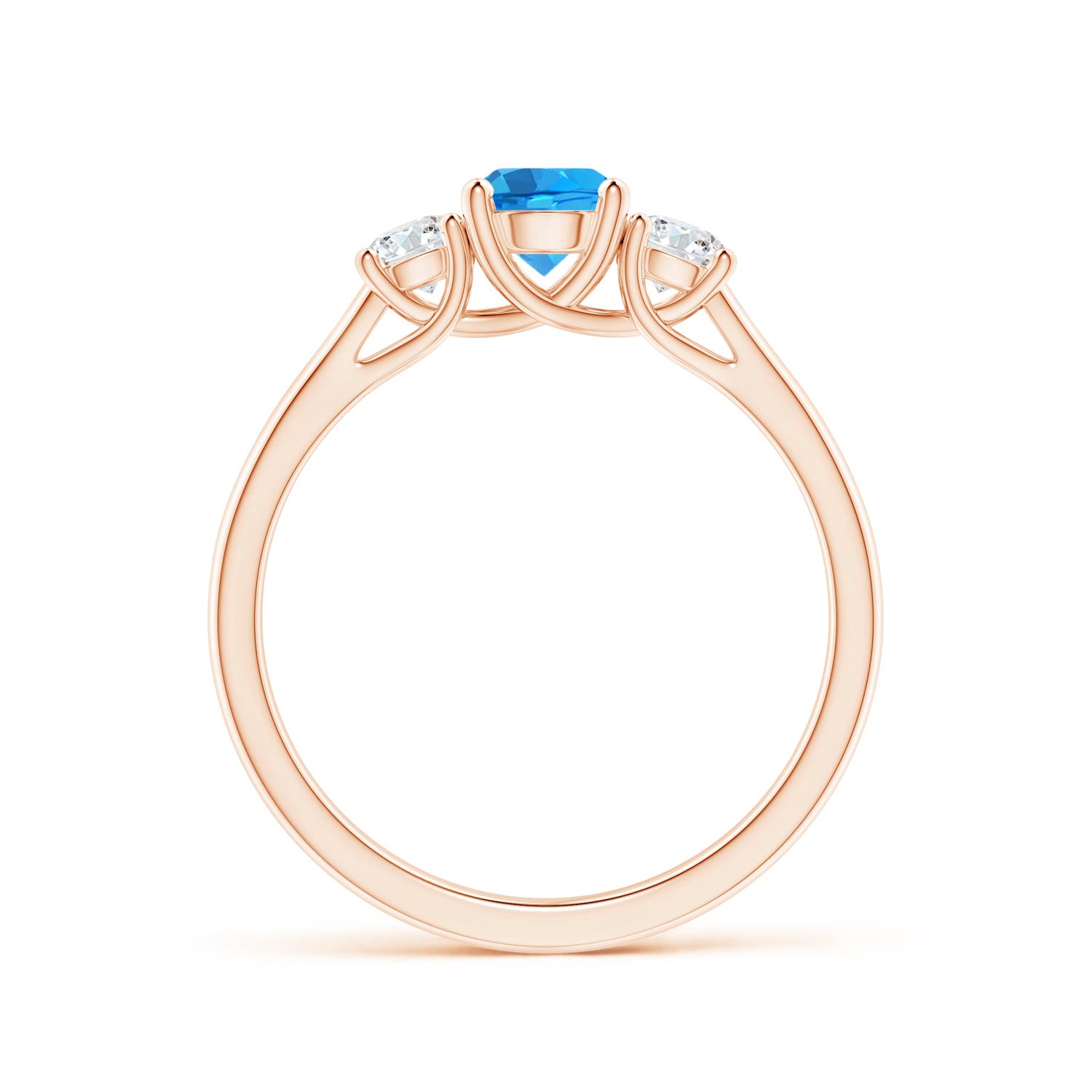 AAAA - Swiss Blue Topaz / 0.92 CT / 14 KT Rose Gold