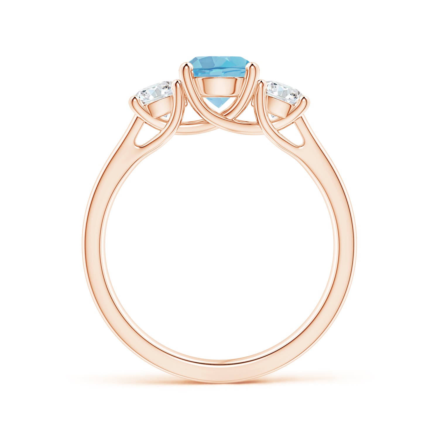 A - Swiss Blue Topaz / 1.41 CT / 14 KT Rose Gold