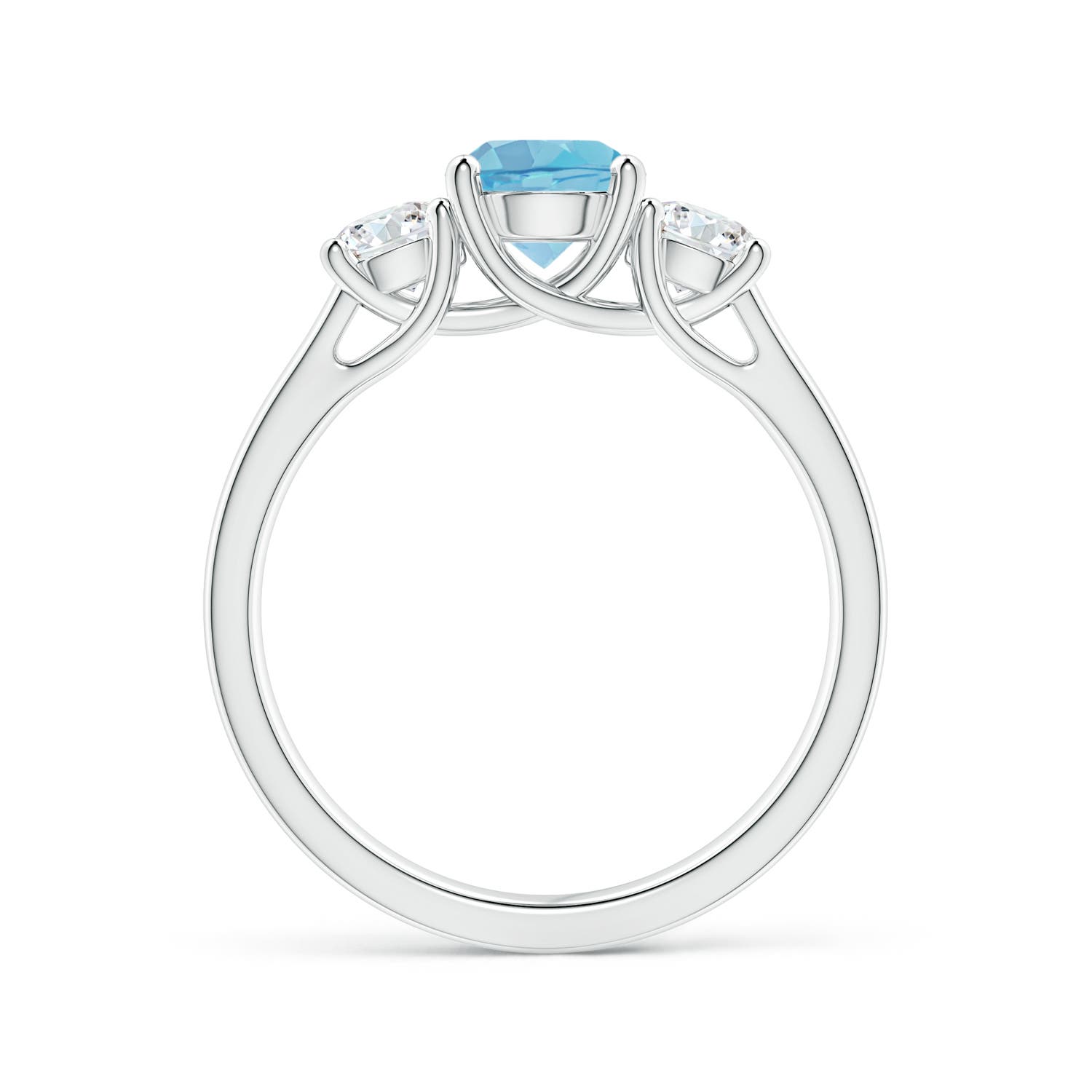 A - Swiss Blue Topaz / 1.41 CT / 14 KT White Gold