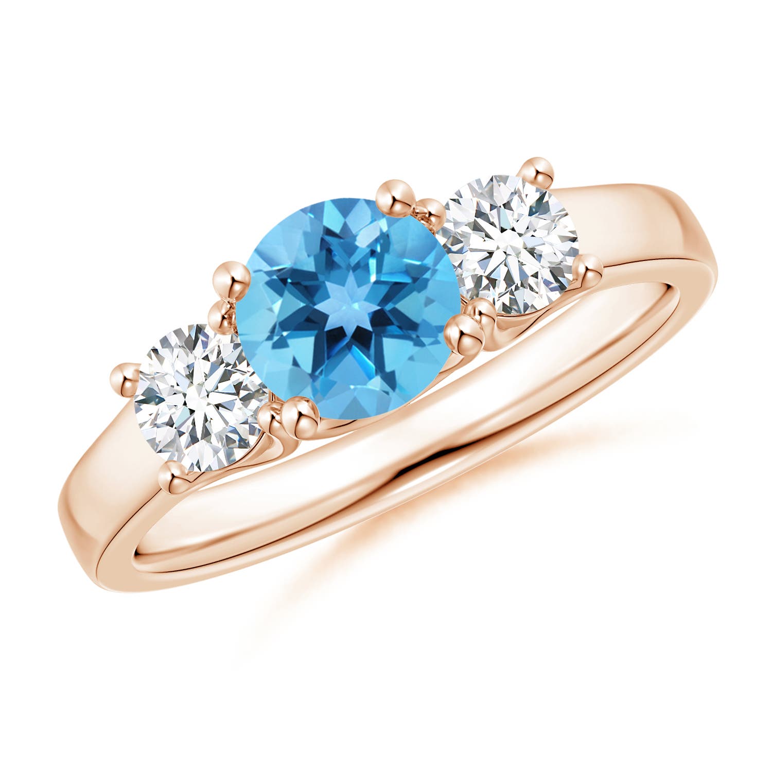 AA - Swiss Blue Topaz / 1.41 CT / 14 KT Rose Gold