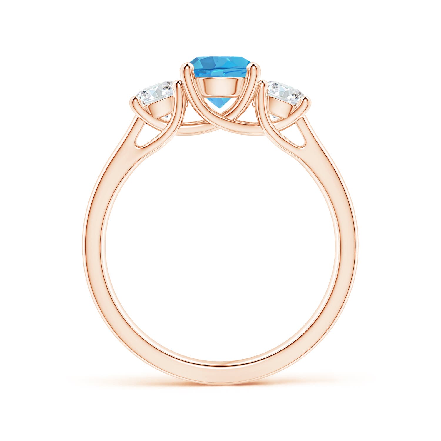 AA - Swiss Blue Topaz / 1.41 CT / 14 KT Rose Gold