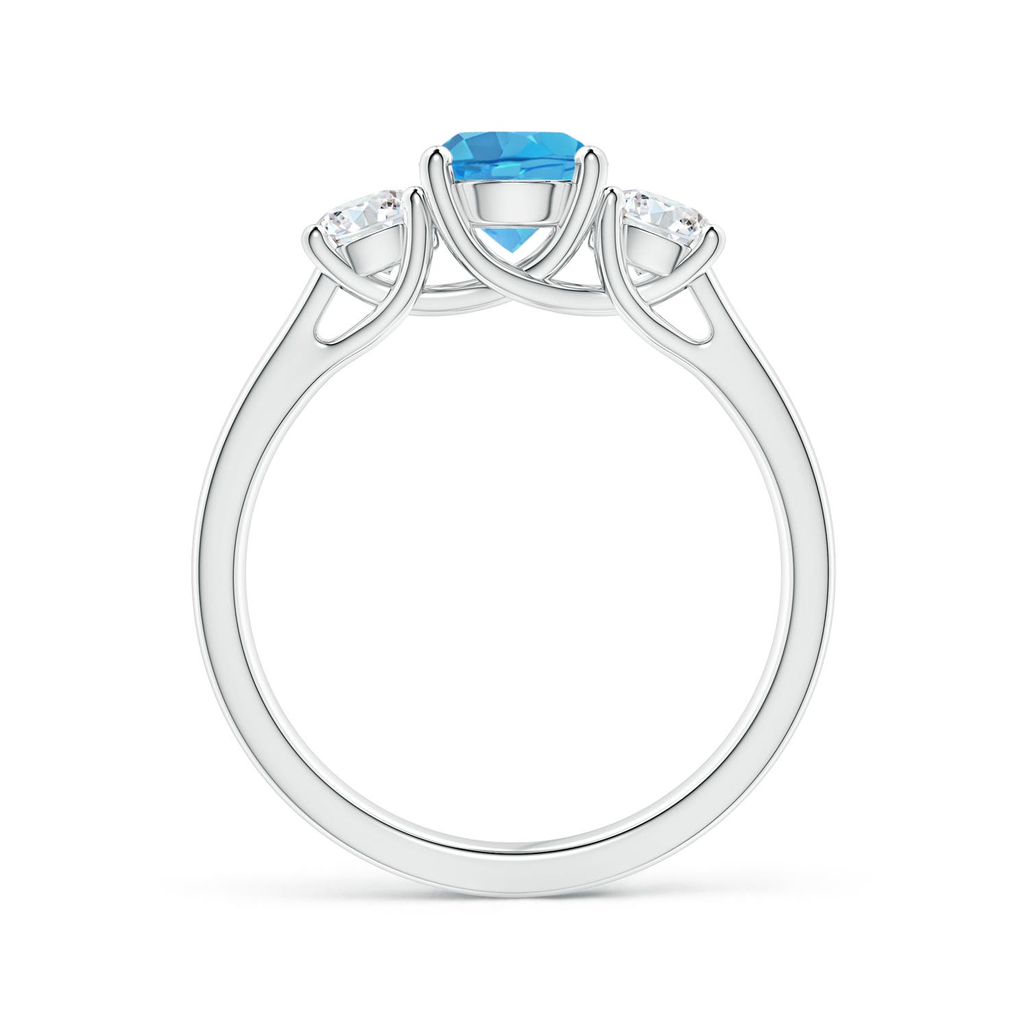 AA - Swiss Blue Topaz / 1.41 CT / 14 KT White Gold