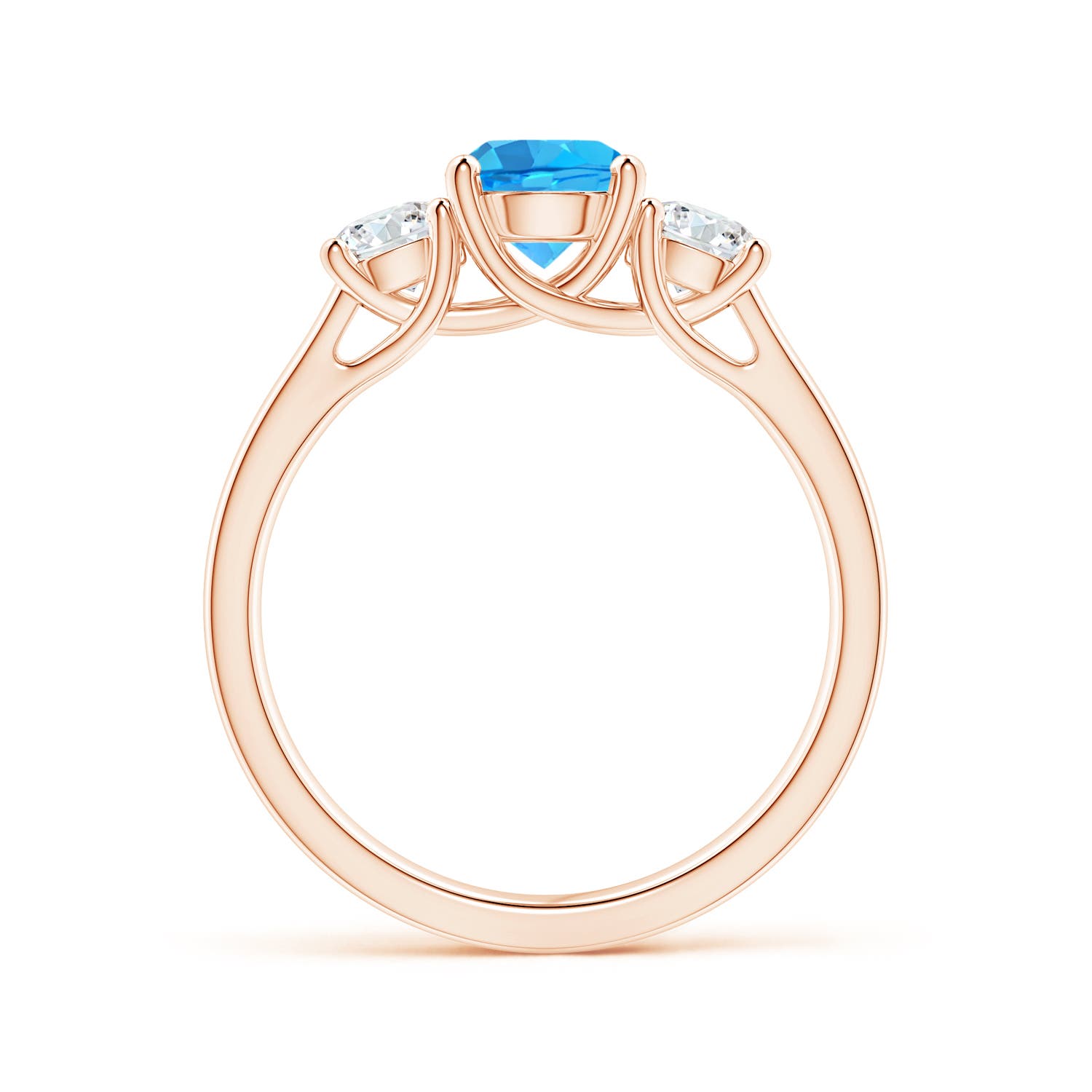 AAA - Swiss Blue Topaz / 1.41 CT / 14 KT Rose Gold