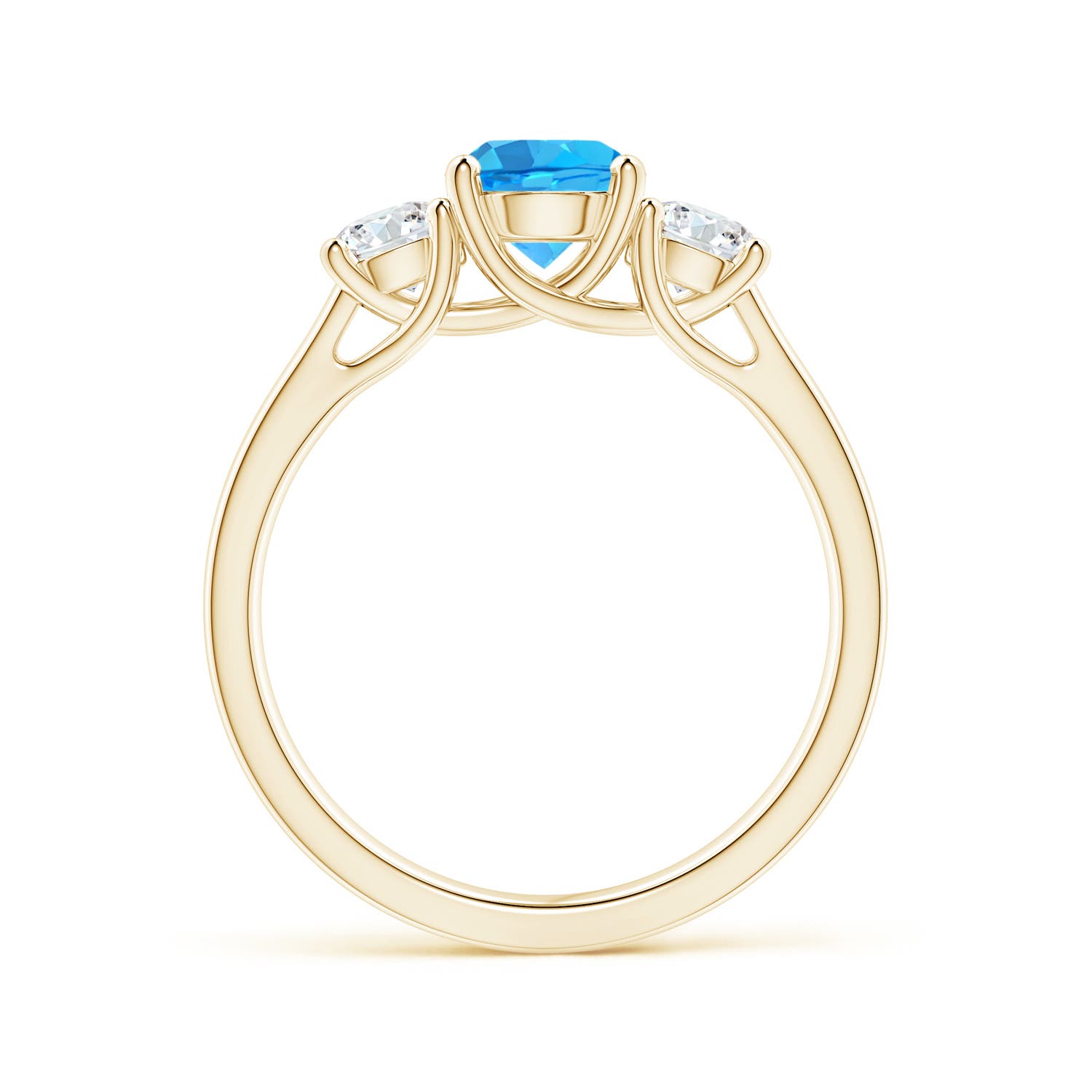 AAA - Swiss Blue Topaz / 1.41 CT / 14 KT Yellow Gold