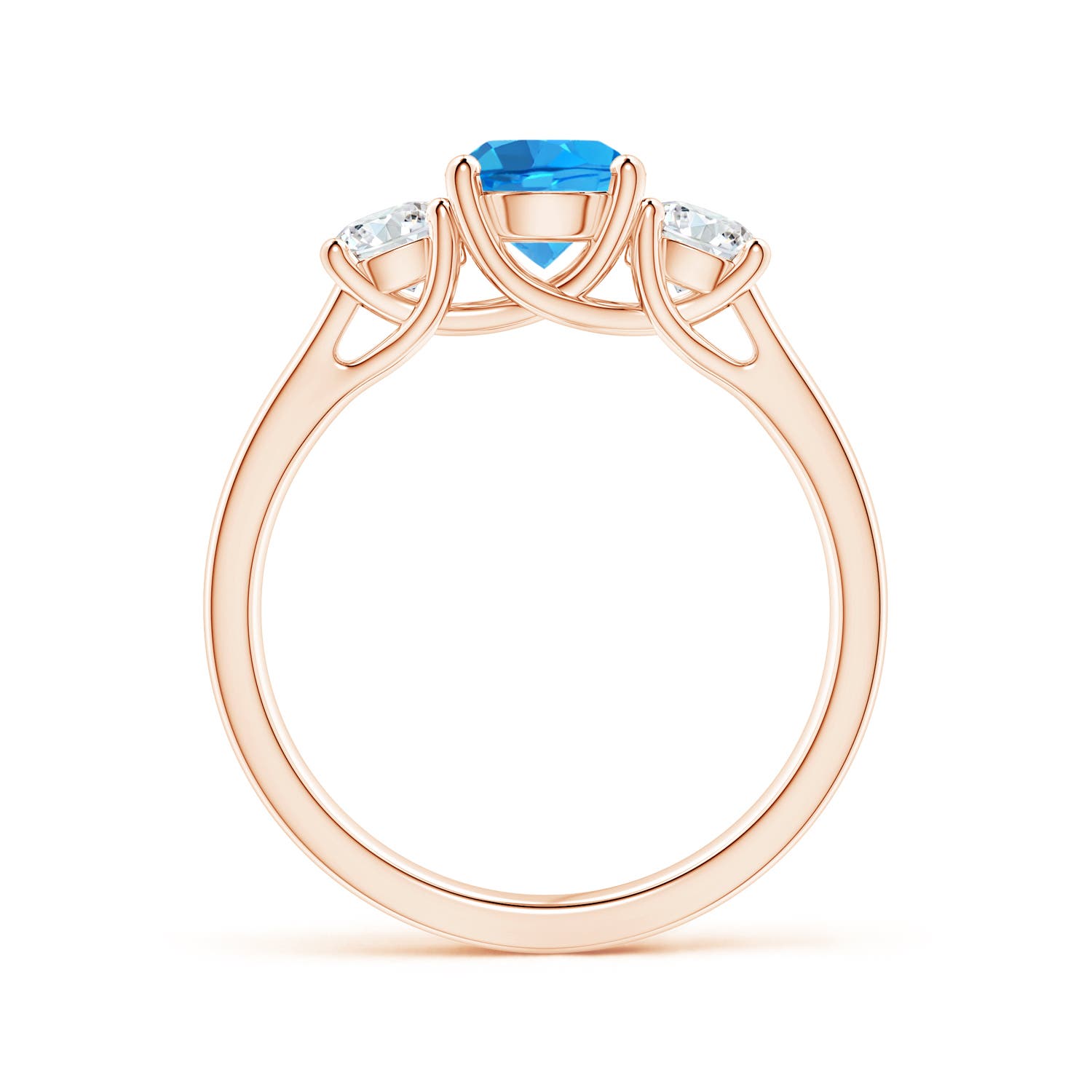 AAAA - Swiss Blue Topaz / 1.41 CT / 14 KT Rose Gold