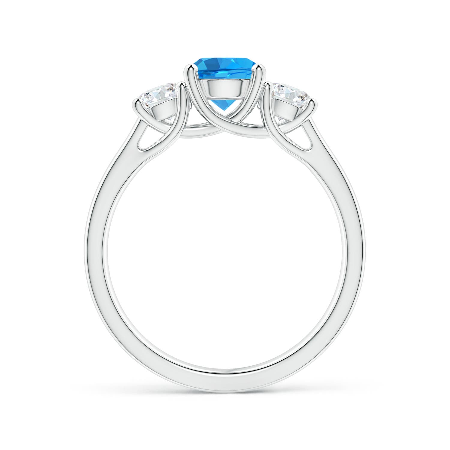 AAAA - Swiss Blue Topaz / 1.41 CT / 14 KT White Gold