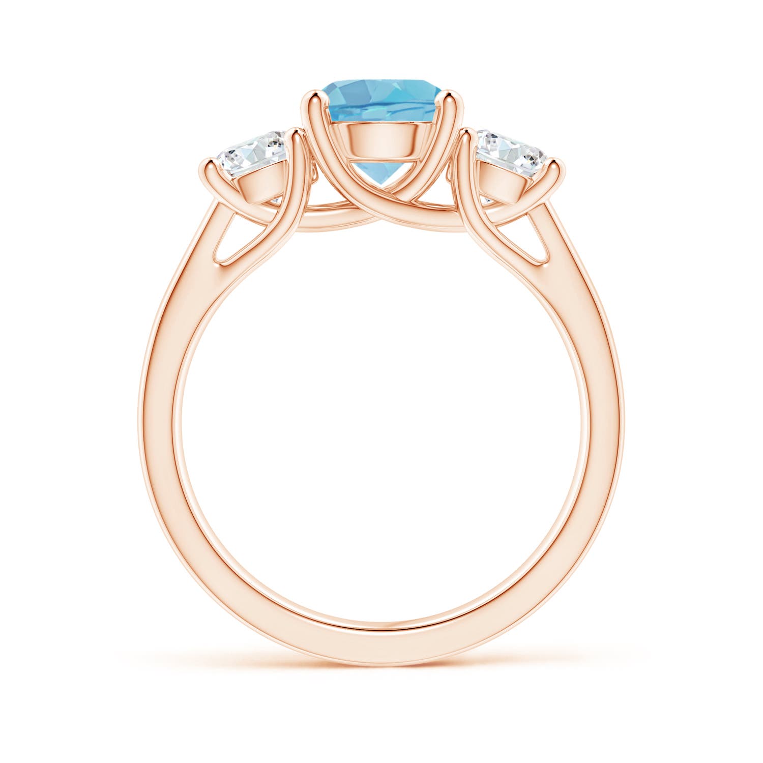 A - Swiss Blue Topaz / 2.25 CT / 14 KT Rose Gold