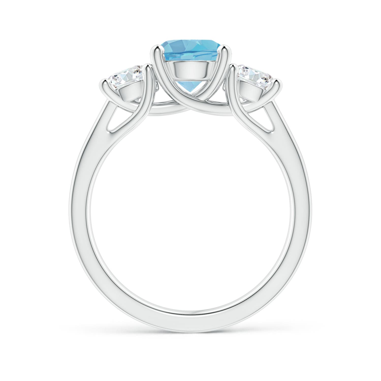 A - Swiss Blue Topaz / 2.25 CT / 14 KT White Gold