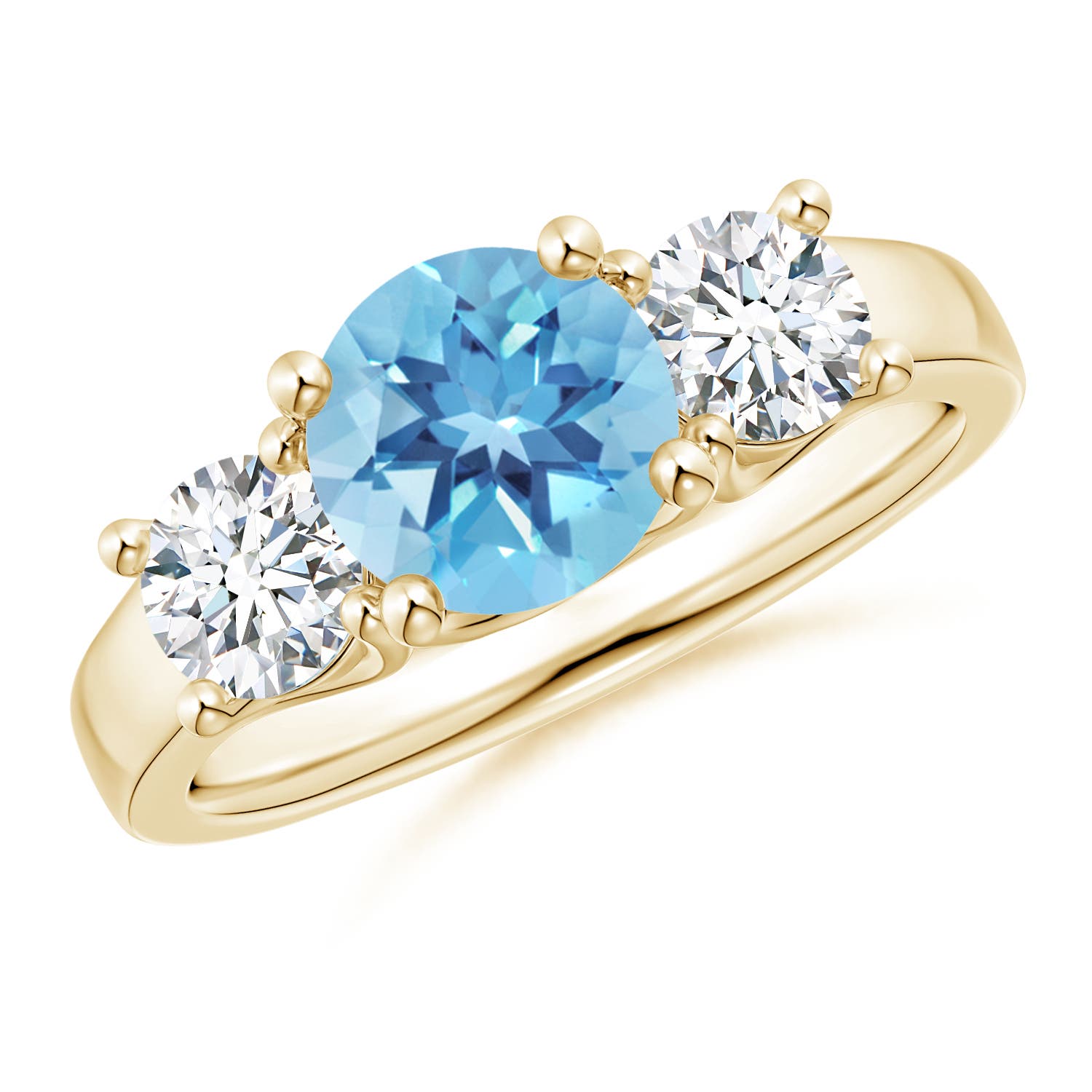 A - Swiss Blue Topaz / 2.25 CT / 14 KT Yellow Gold