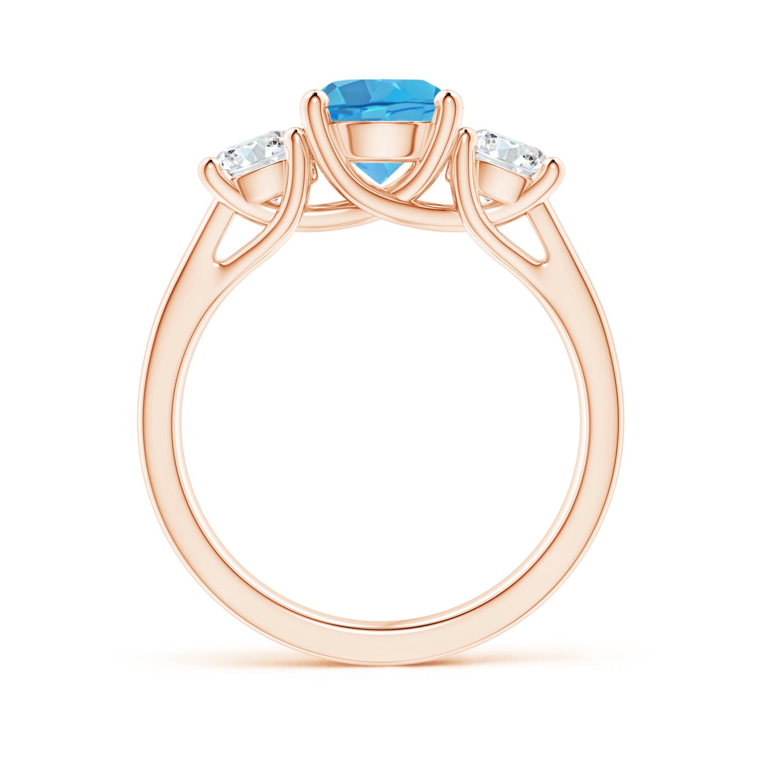 AA - Swiss Blue Topaz / 2.25 CT / 14 KT Rose Gold