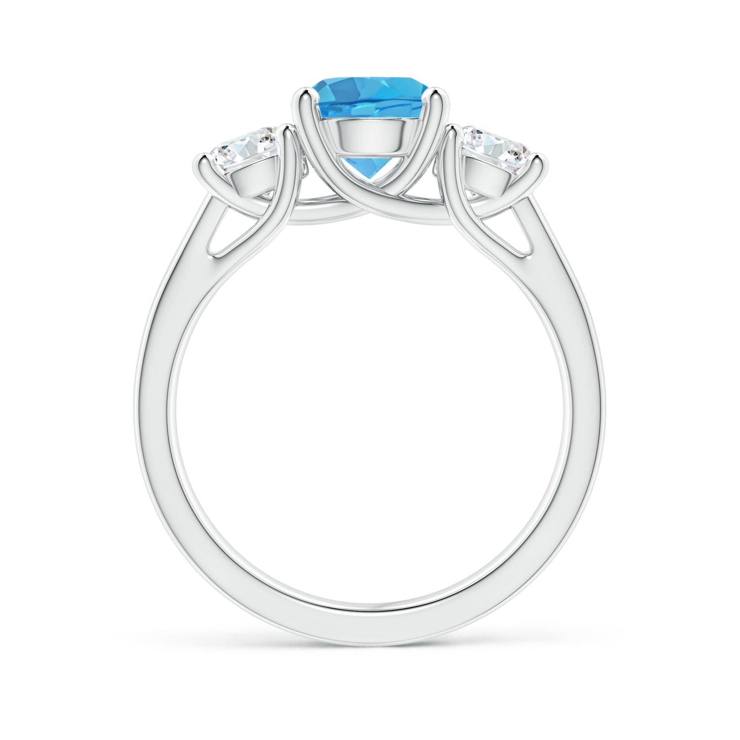 AA - Swiss Blue Topaz / 2.25 CT / 14 KT White Gold