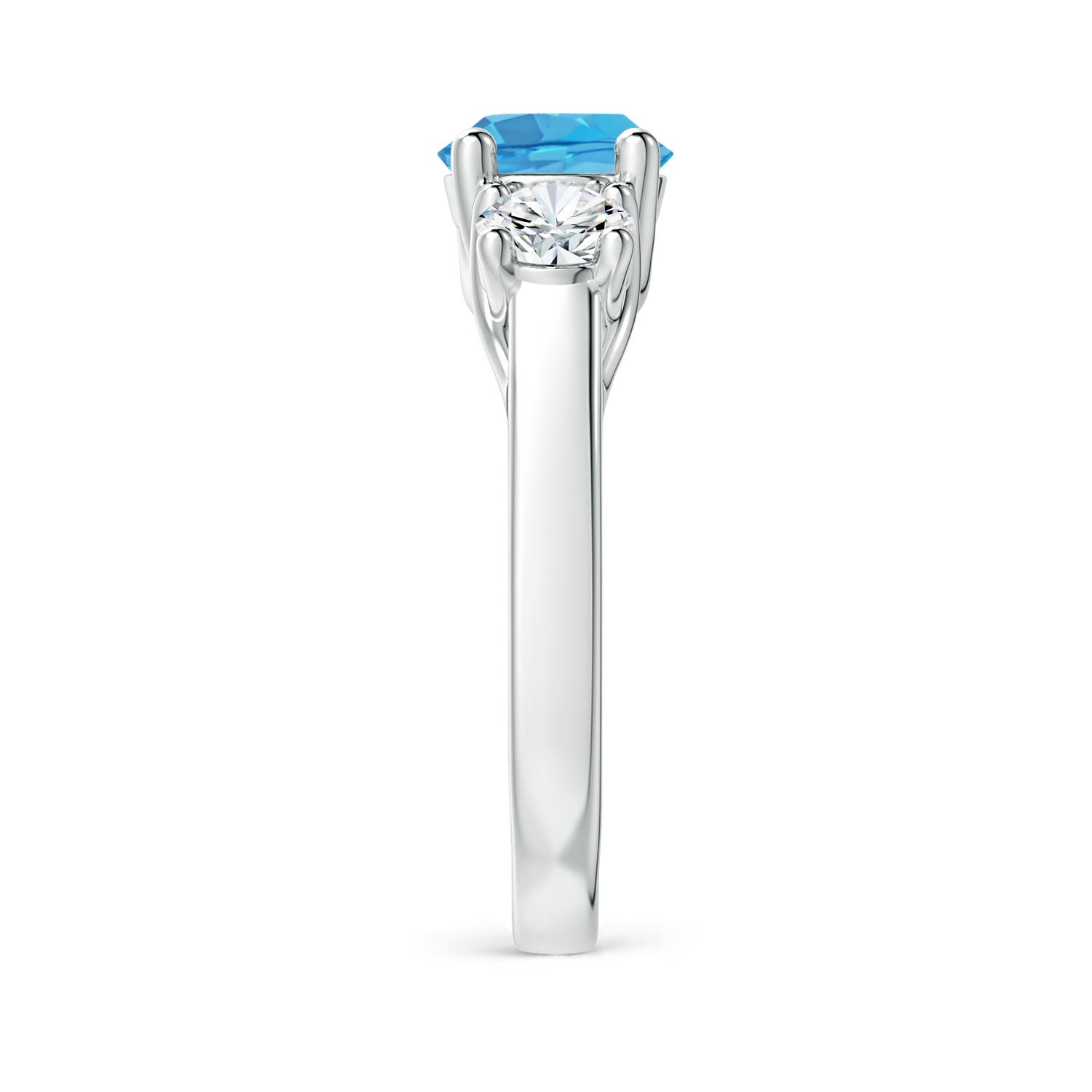 AA - Swiss Blue Topaz / 2.25 CT / 14 KT White Gold