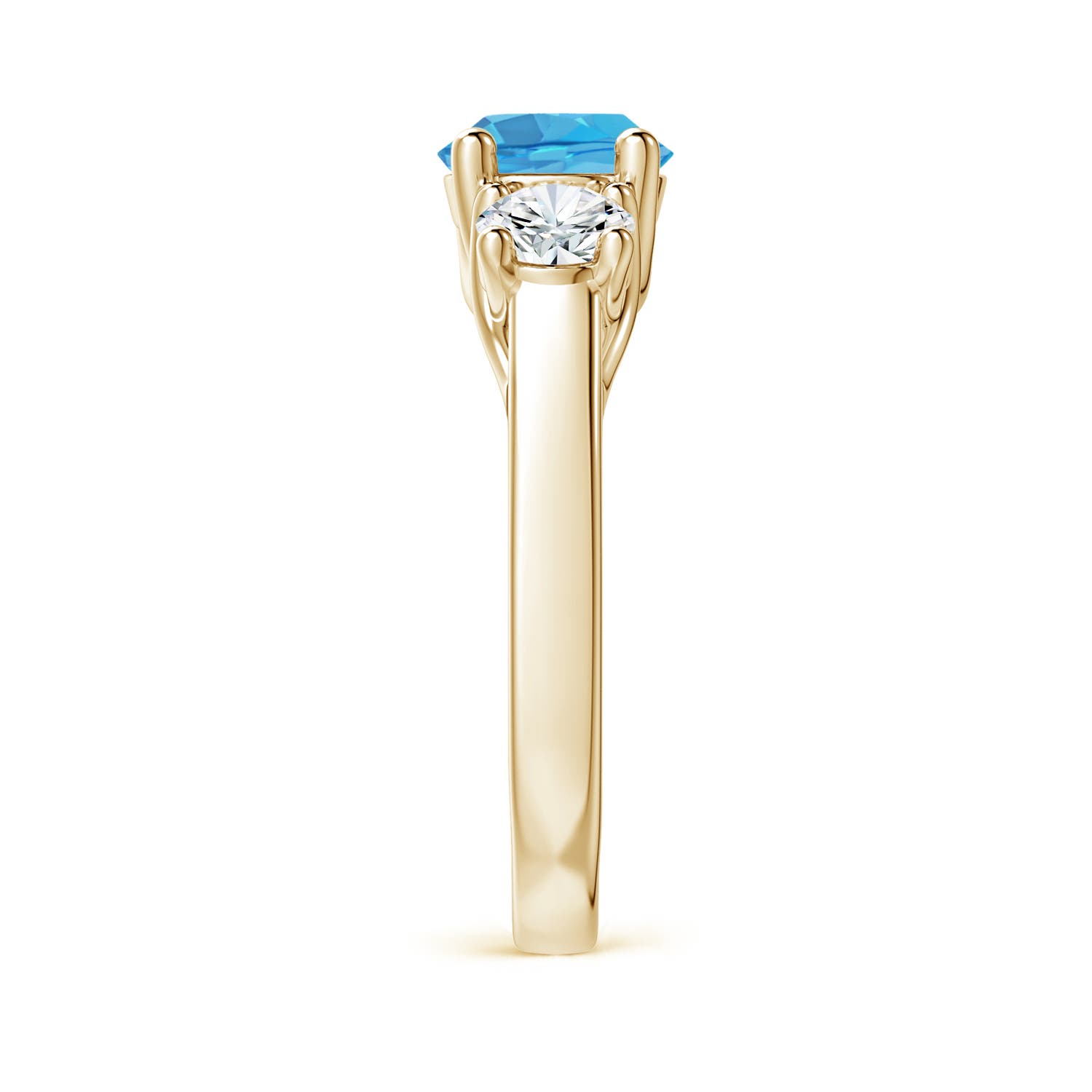 AA - Swiss Blue Topaz / 2.25 CT / 14 KT Yellow Gold