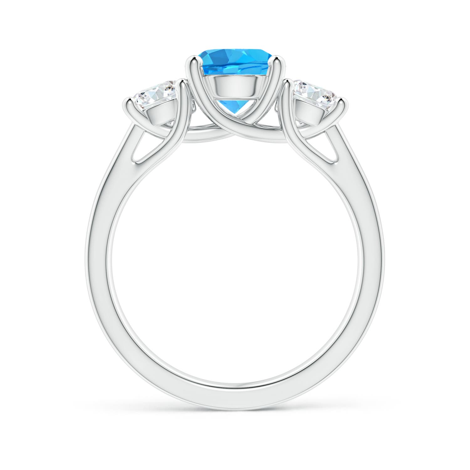 AAA - Swiss Blue Topaz / 2.25 CT / 14 KT White Gold