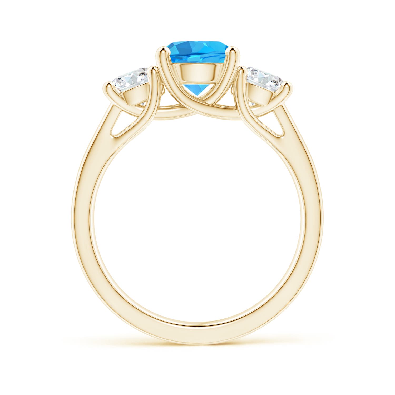 AAA - Swiss Blue Topaz / 2.25 CT / 14 KT Yellow Gold