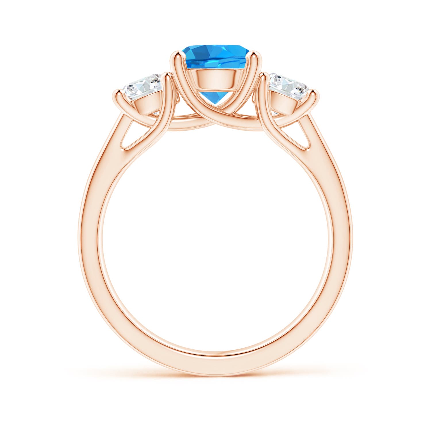 AAAA - Swiss Blue Topaz / 2.25 CT / 14 KT Rose Gold