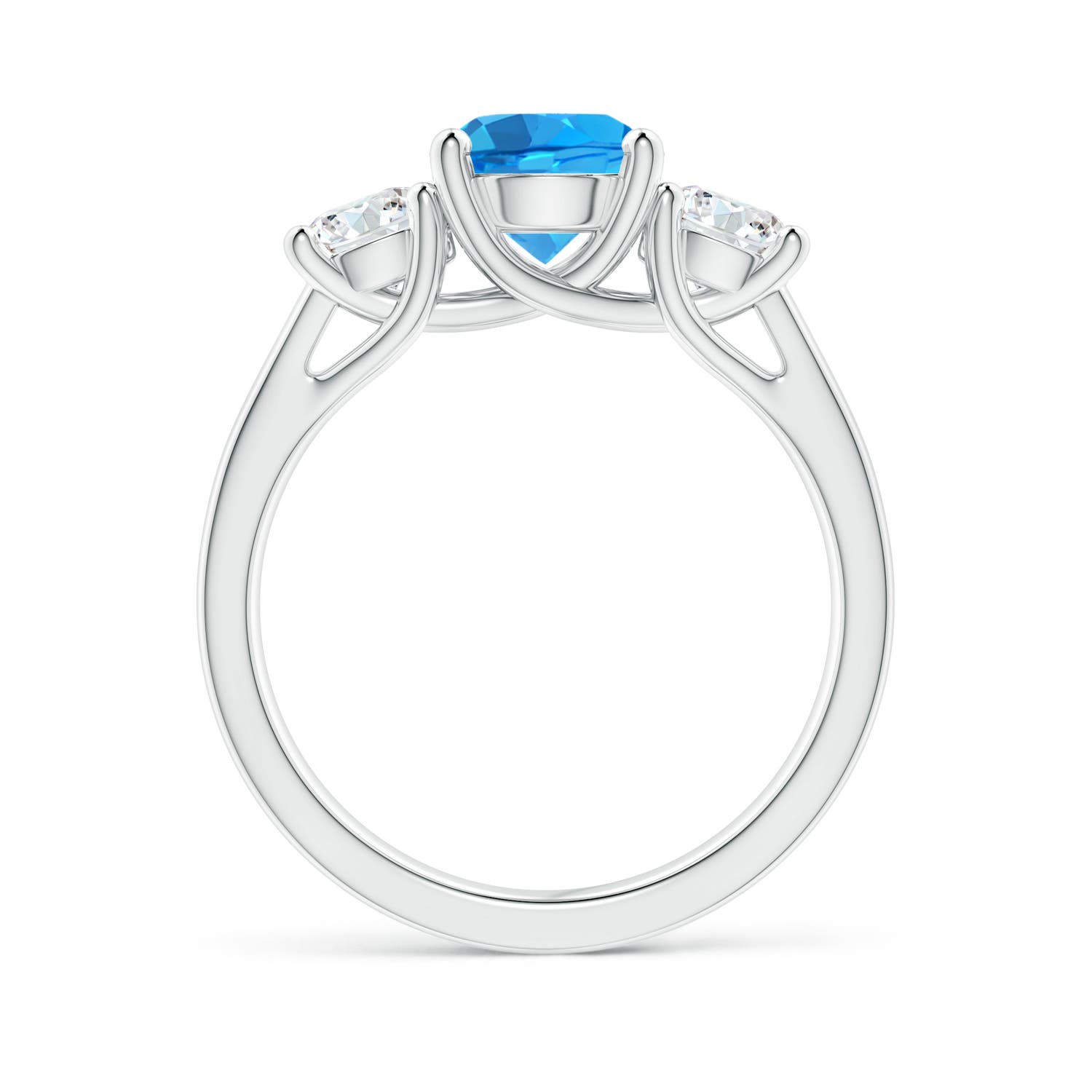 AAAA - Swiss Blue Topaz / 2.25 CT / 14 KT White Gold