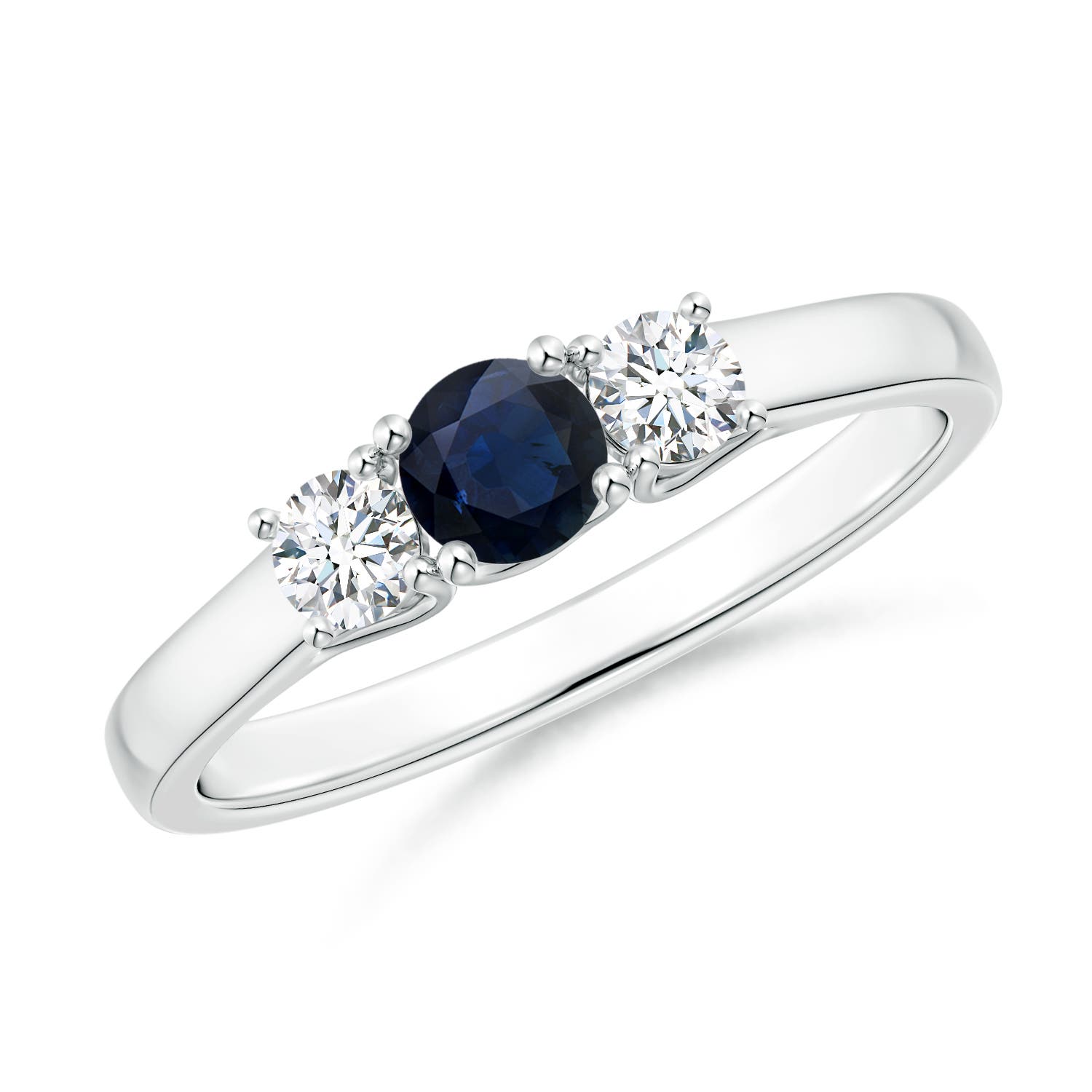 Image Representation of the Platinum Blue Sapphire Rings