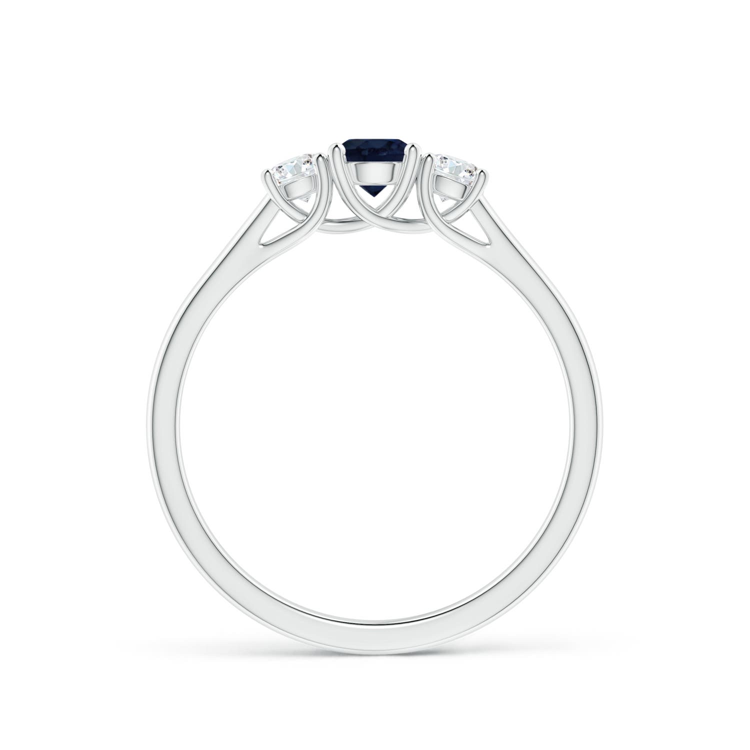 A - Blue Sapphire / 0.54 CT / 14 KT White Gold