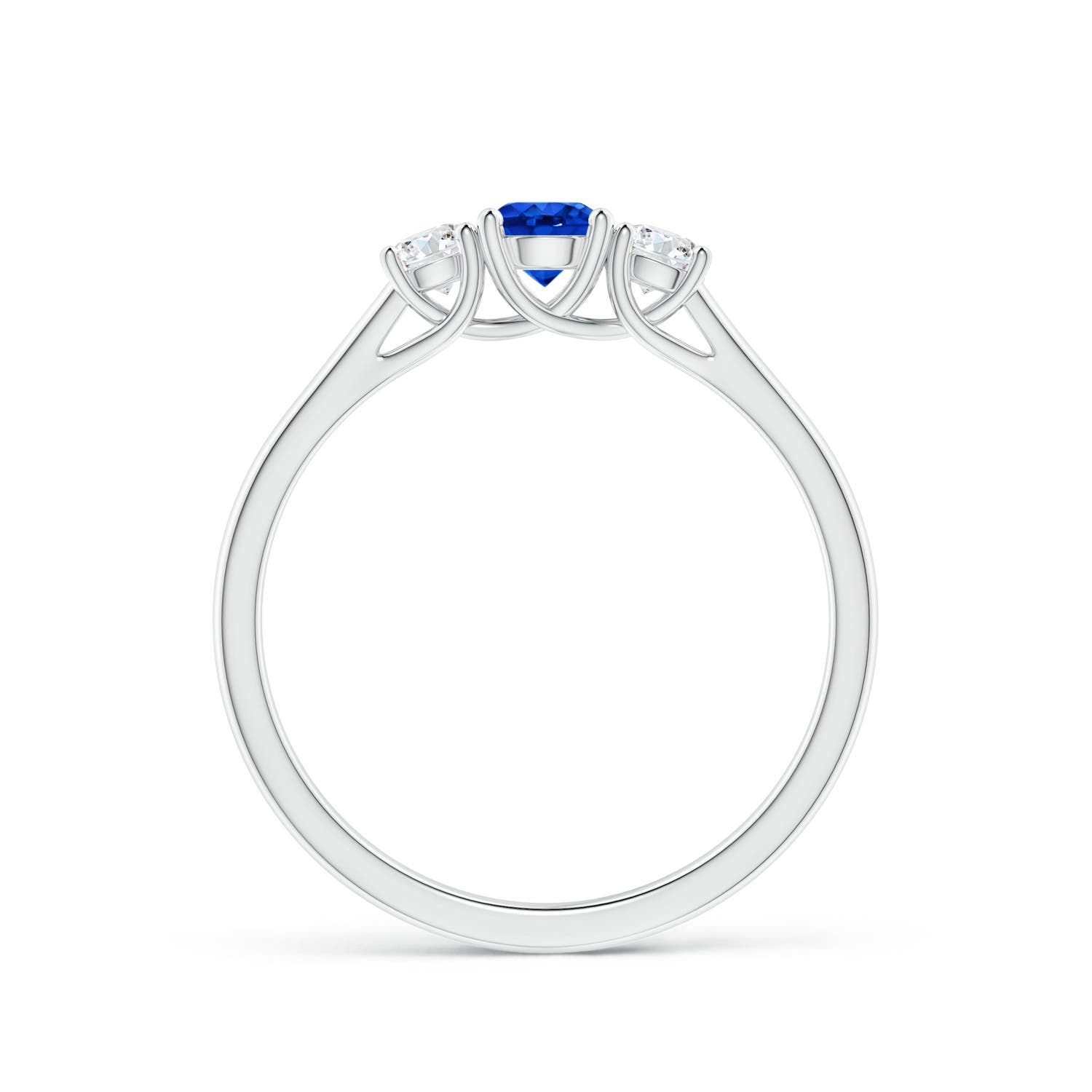 AAAA - Blue Sapphire / 0.54 CT / 14 KT White Gold