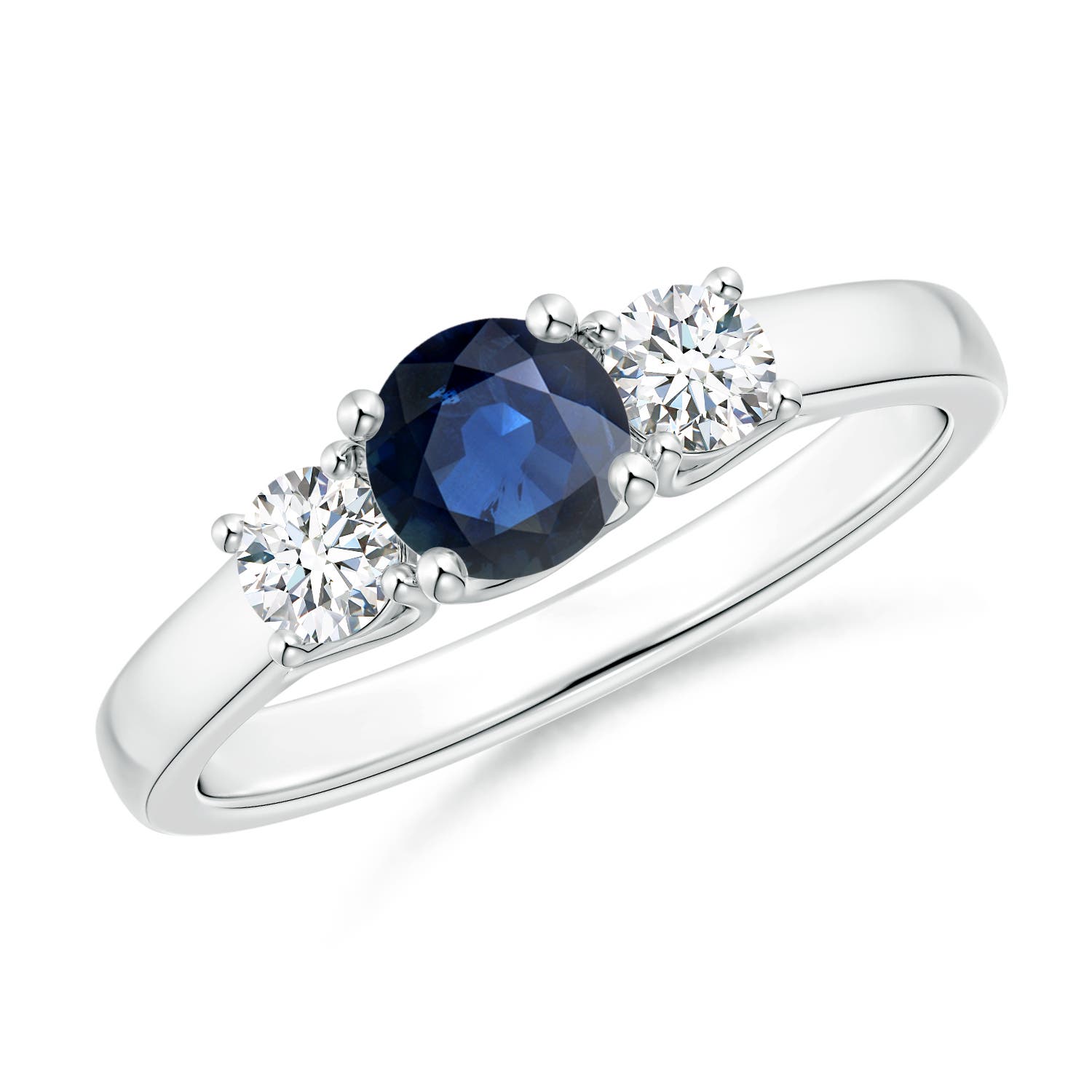 AA - Blue Sapphire / 0.92 CT / 14 KT White Gold