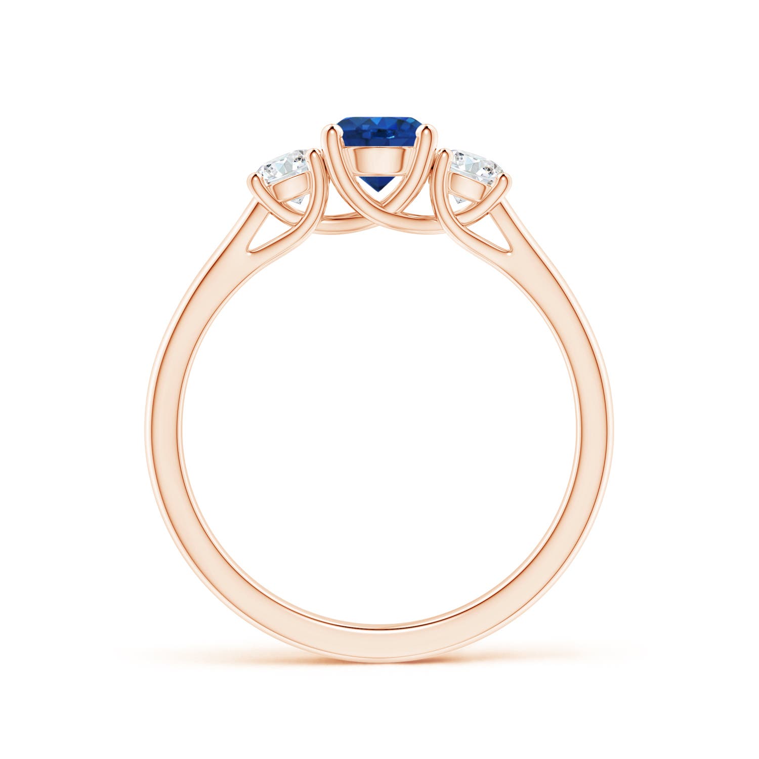 AAA - Blue Sapphire / 0.92 CT / 14 KT Rose Gold