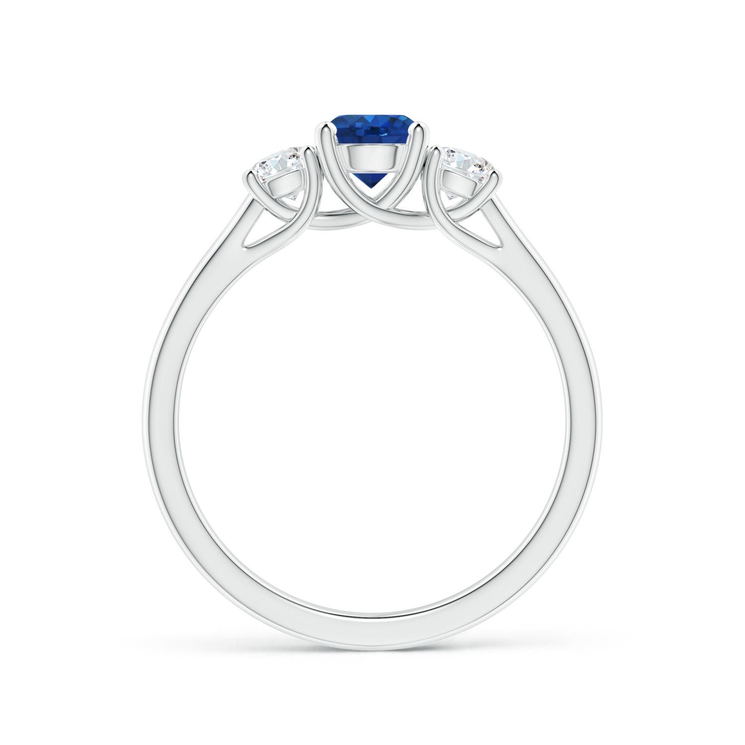 AAA - Blue Sapphire / 0.92 CT / 14 KT White Gold