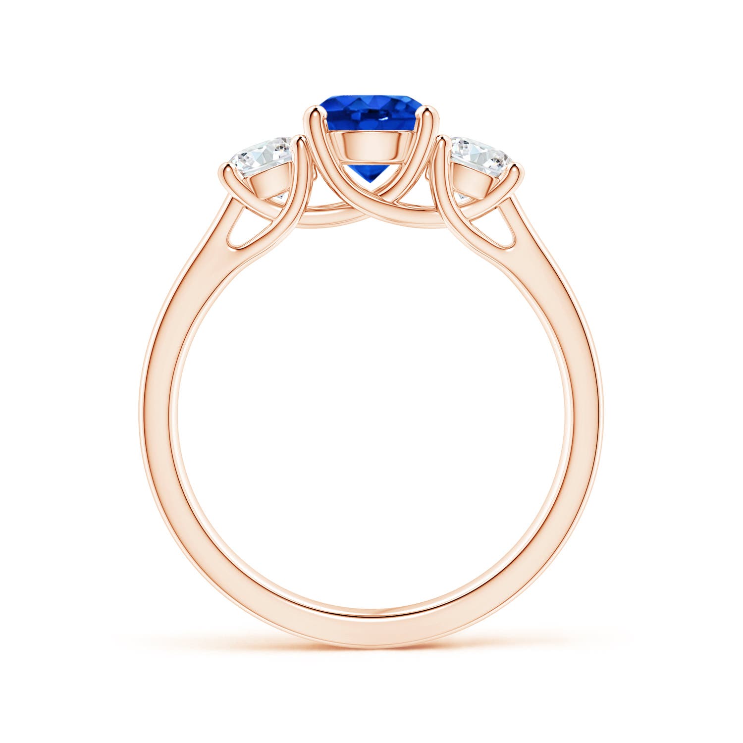 AAAA - Blue Sapphire / 1.46 CT / 14 KT Rose Gold