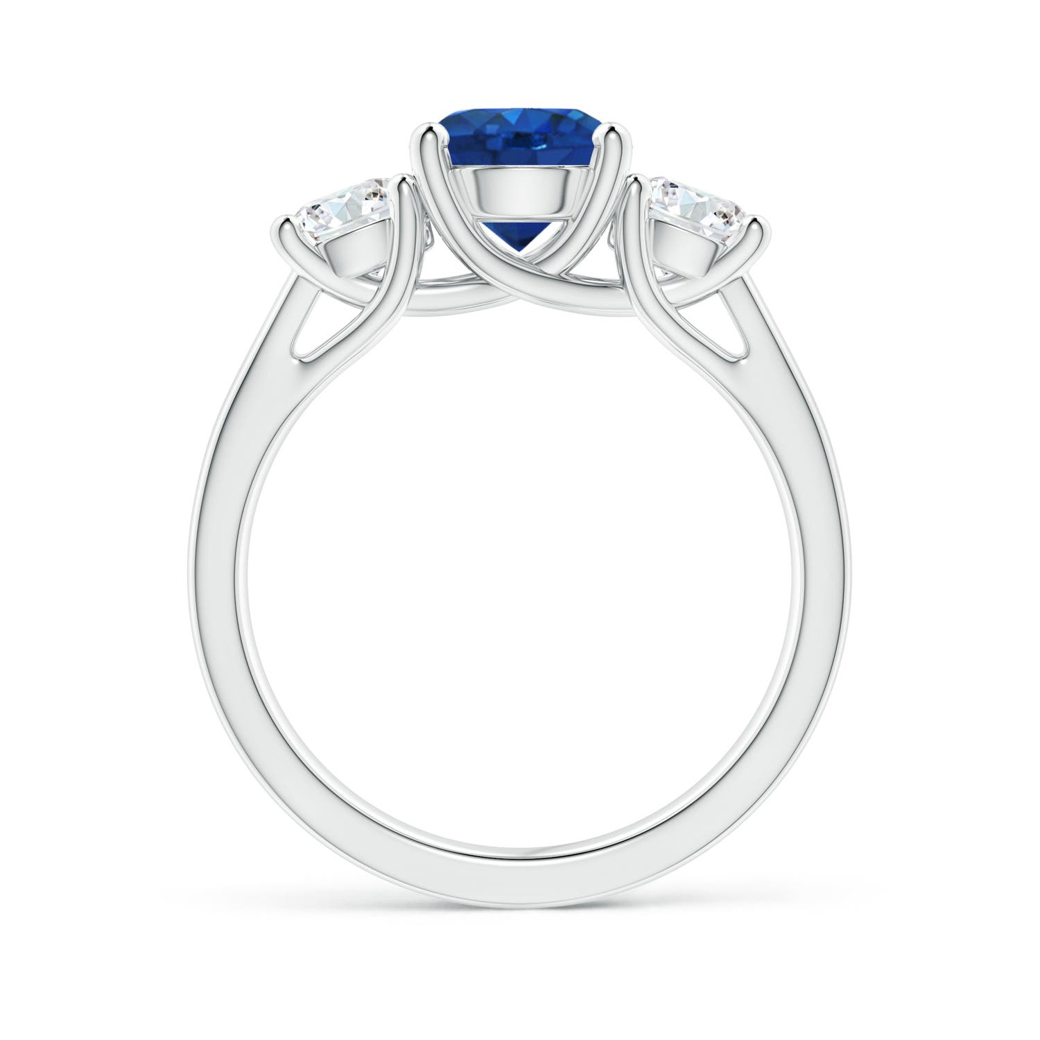 AAA - Blue Sapphire / 2.3 CT / 14 KT White Gold