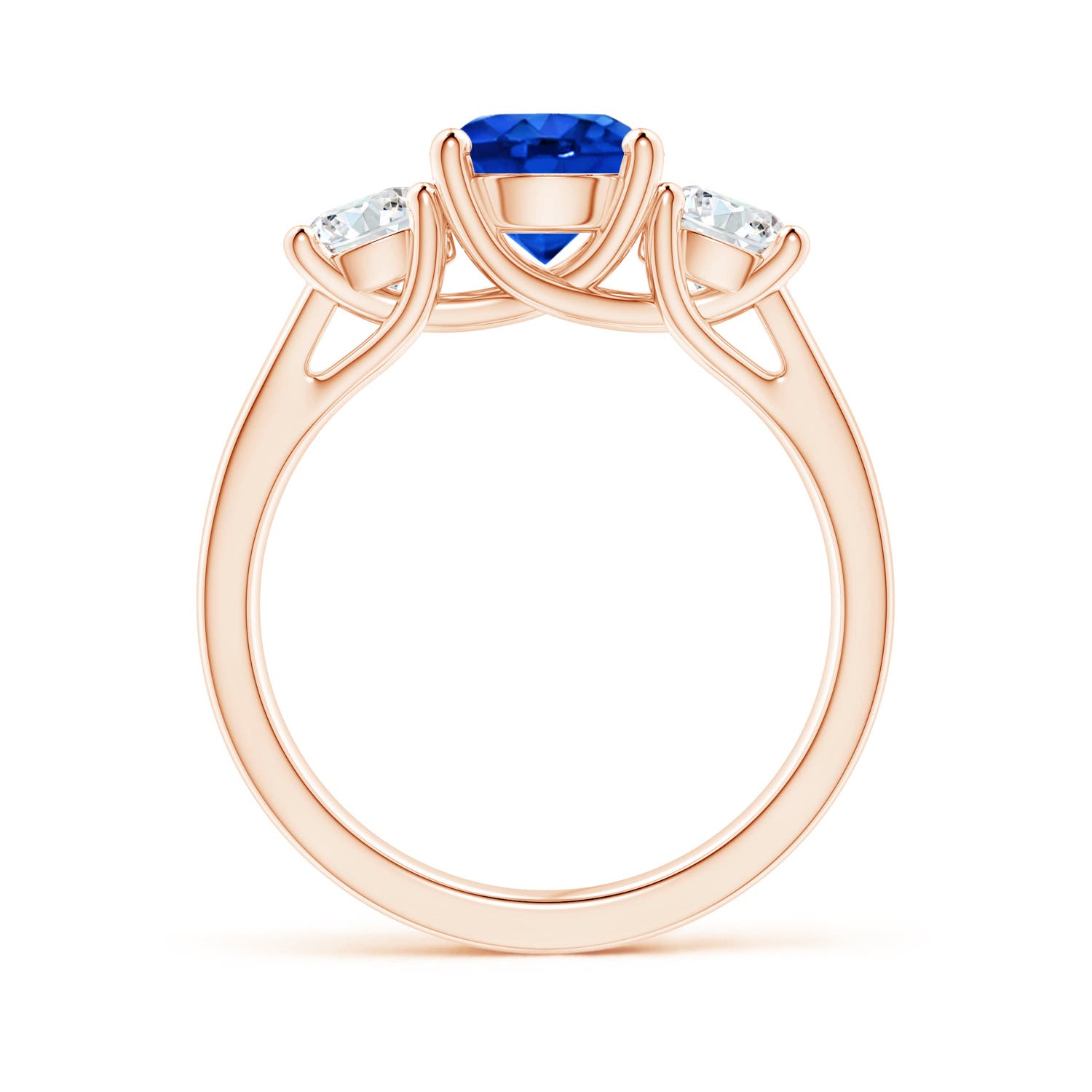 AAAA - Blue Sapphire / 2.3 CT / 14 KT Rose Gold