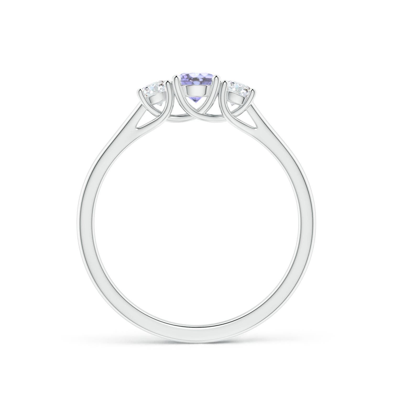 A - Tanzanite / 0.46 CT / 14 KT White Gold