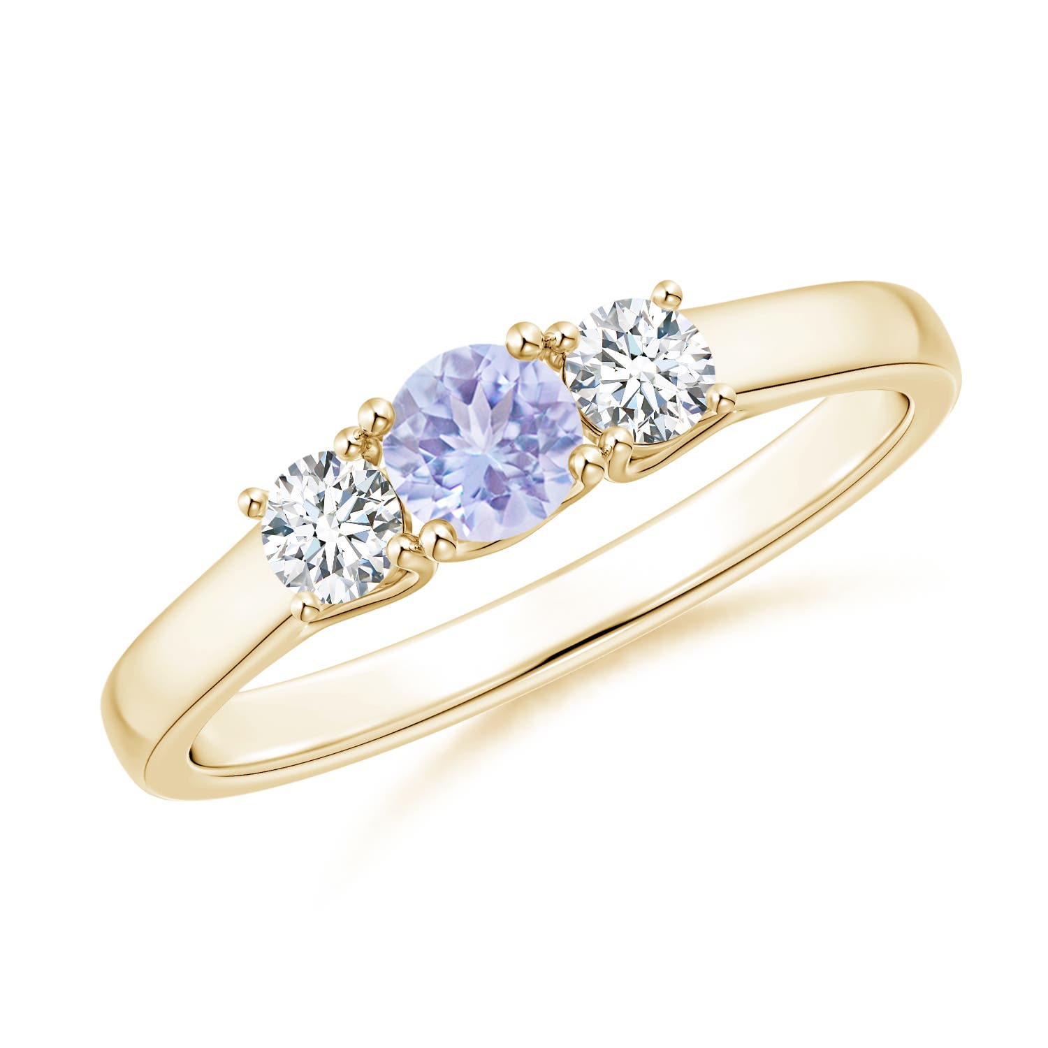 A - Tanzanite / 0.46 CT / 14 KT Yellow Gold