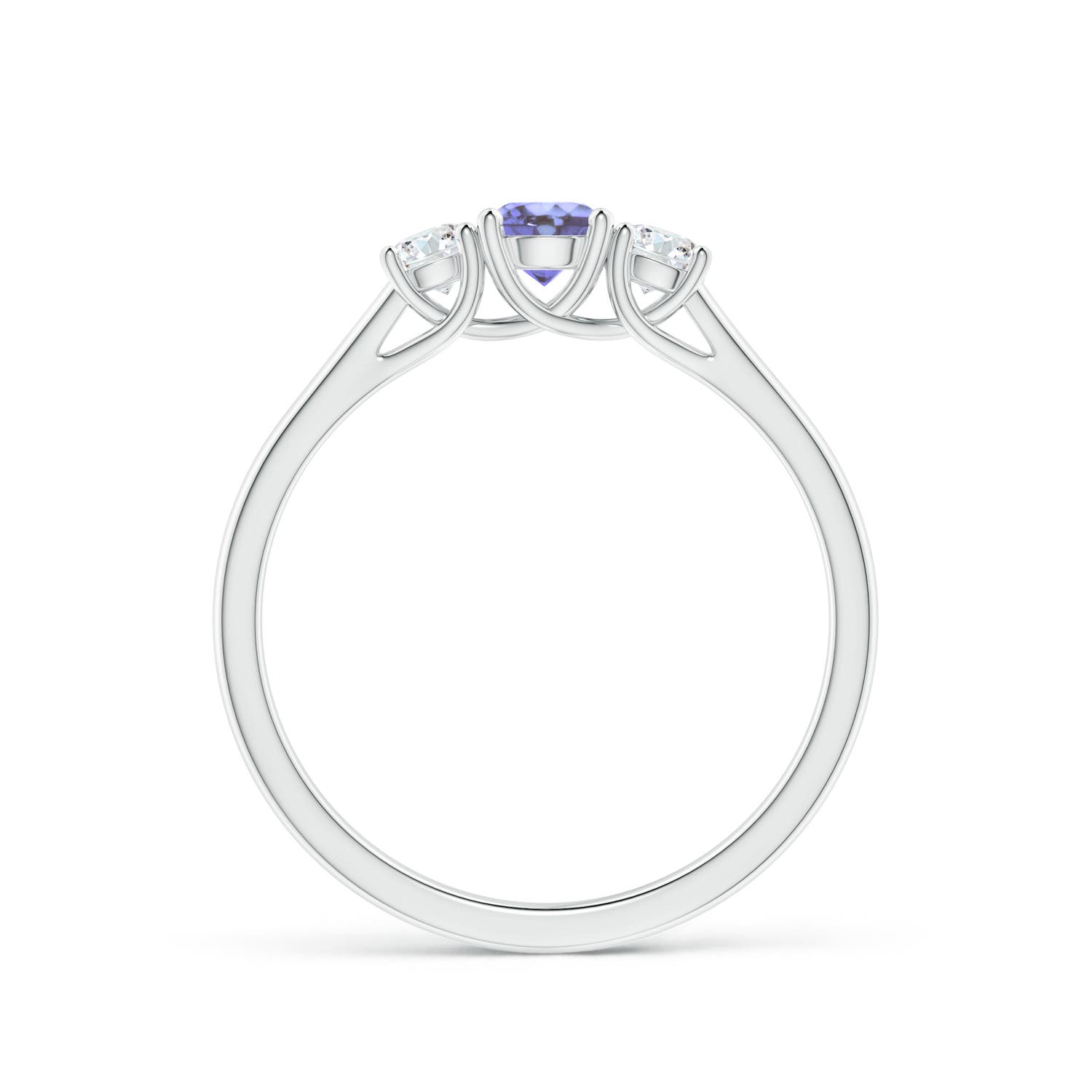 AA - Tanzanite / 0.46 CT / 14 KT White Gold